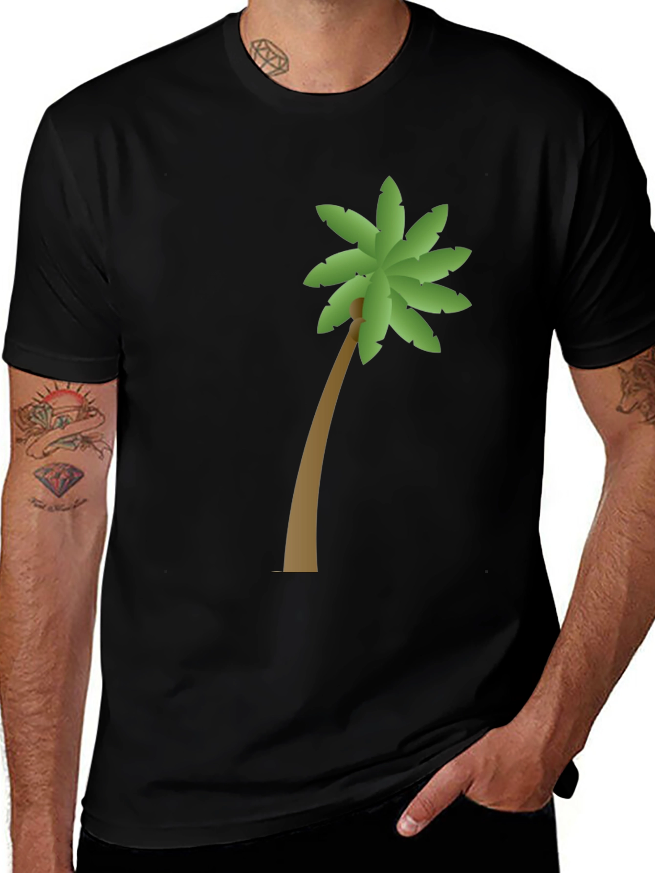 Variant 23 of Palm Tree Graphic Tee - Tropical Vibes Shirt