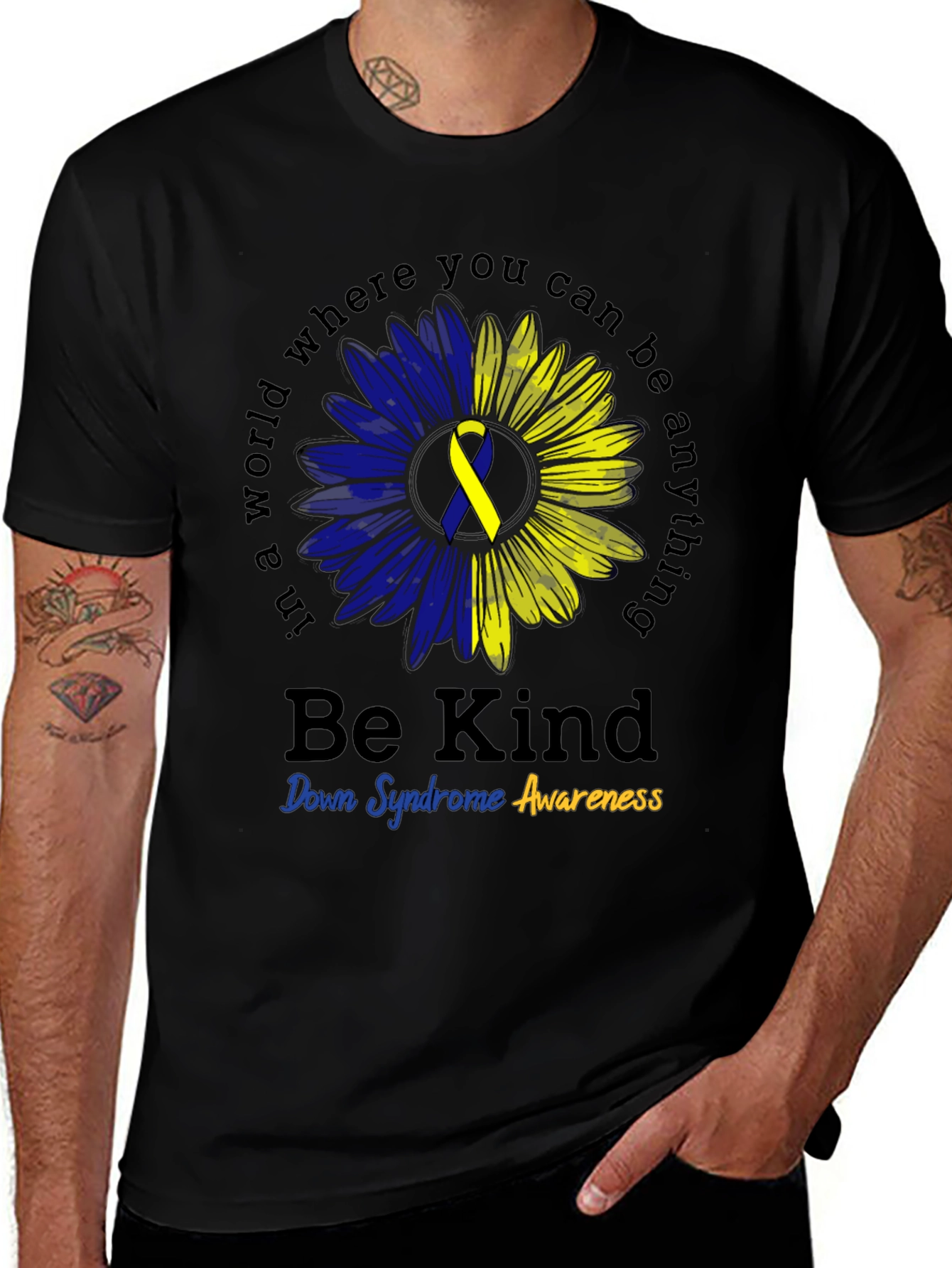 Variant 9 of Be Kind Down Syndrome Awareness T-Shirt