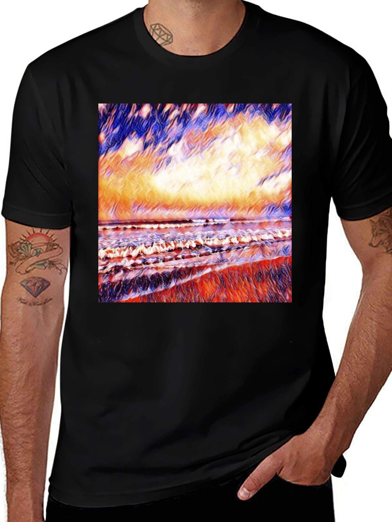 Abstract Seascape Graphic Tee