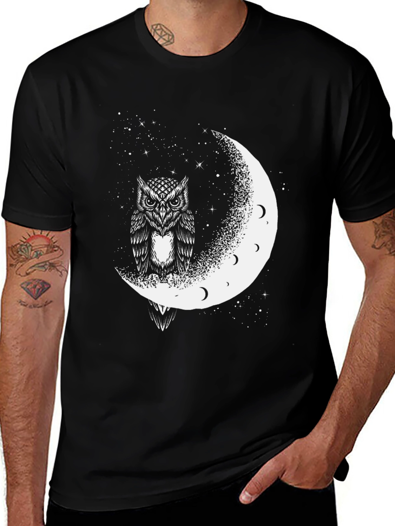 Variant 25 of Owl Moon Black T-Shirt