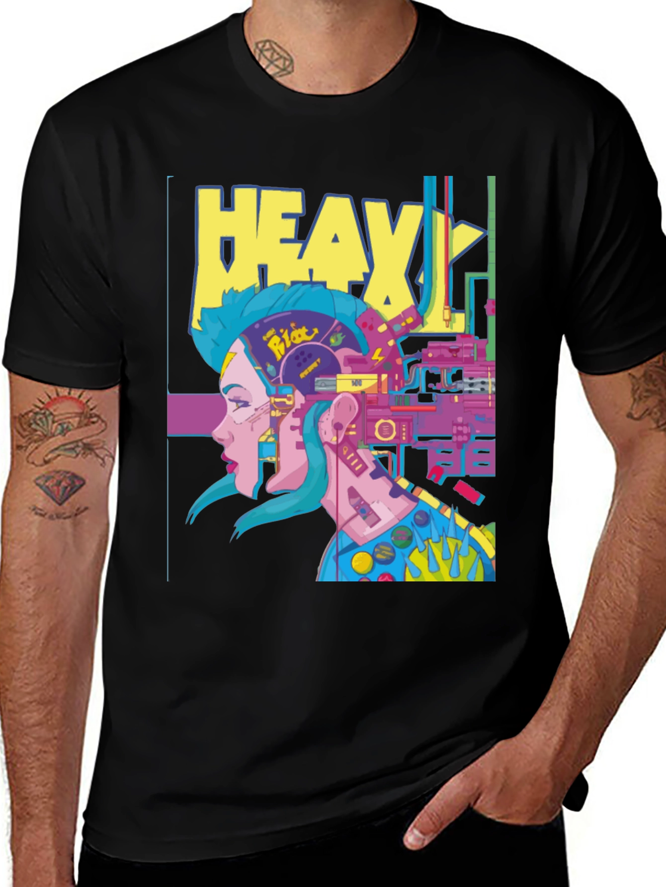 Variant 25 of Cyberpunk Style Heavy T-Shirt