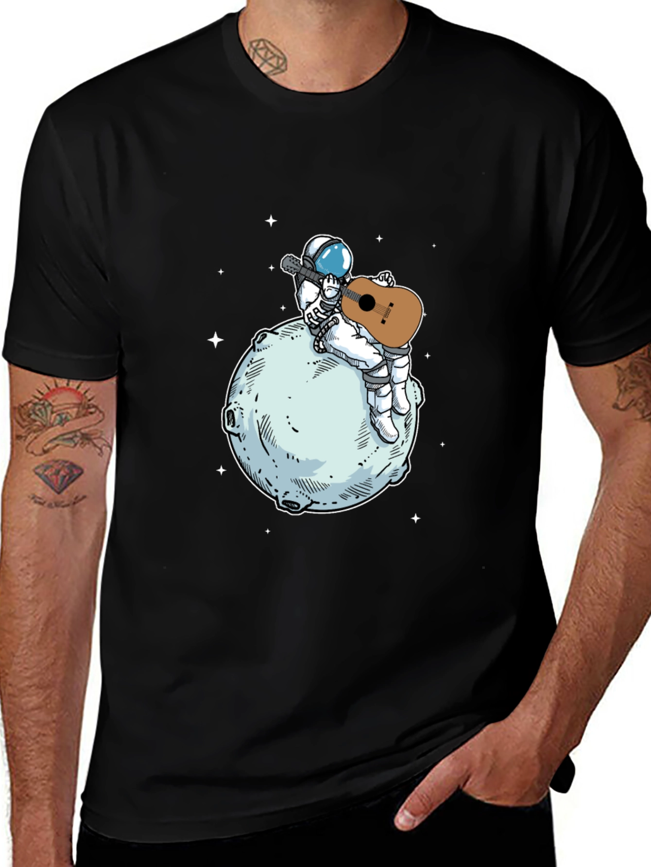Variant 12 of Astronaut Guitar T-Shirt - Space Musician Tee