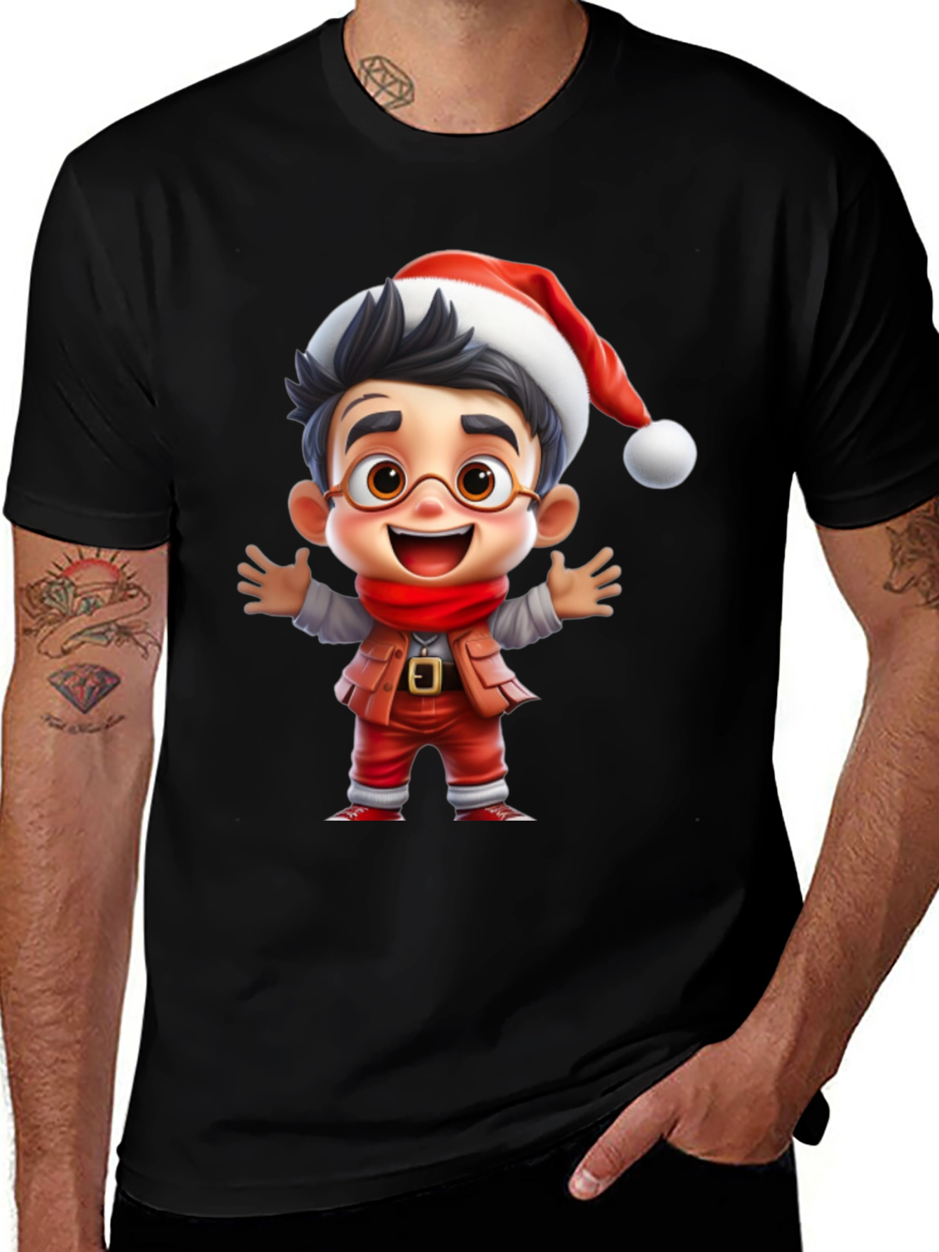 Festive Cartoon Character T-Shirt