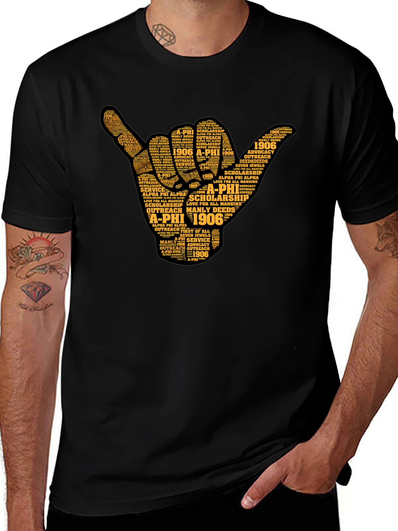 Alpha Phi Alpha Word Art Graphic Tee