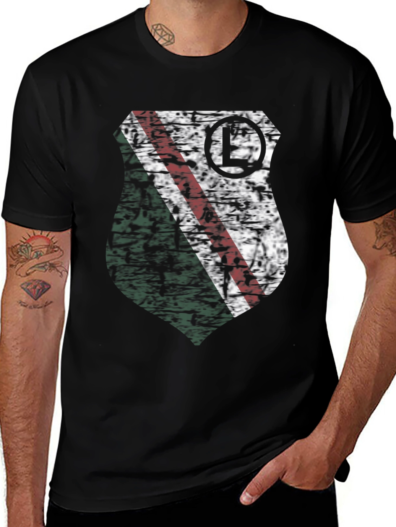 Variant 18 of Legia Warsaw Grunge Crest Graphic T-Shirt