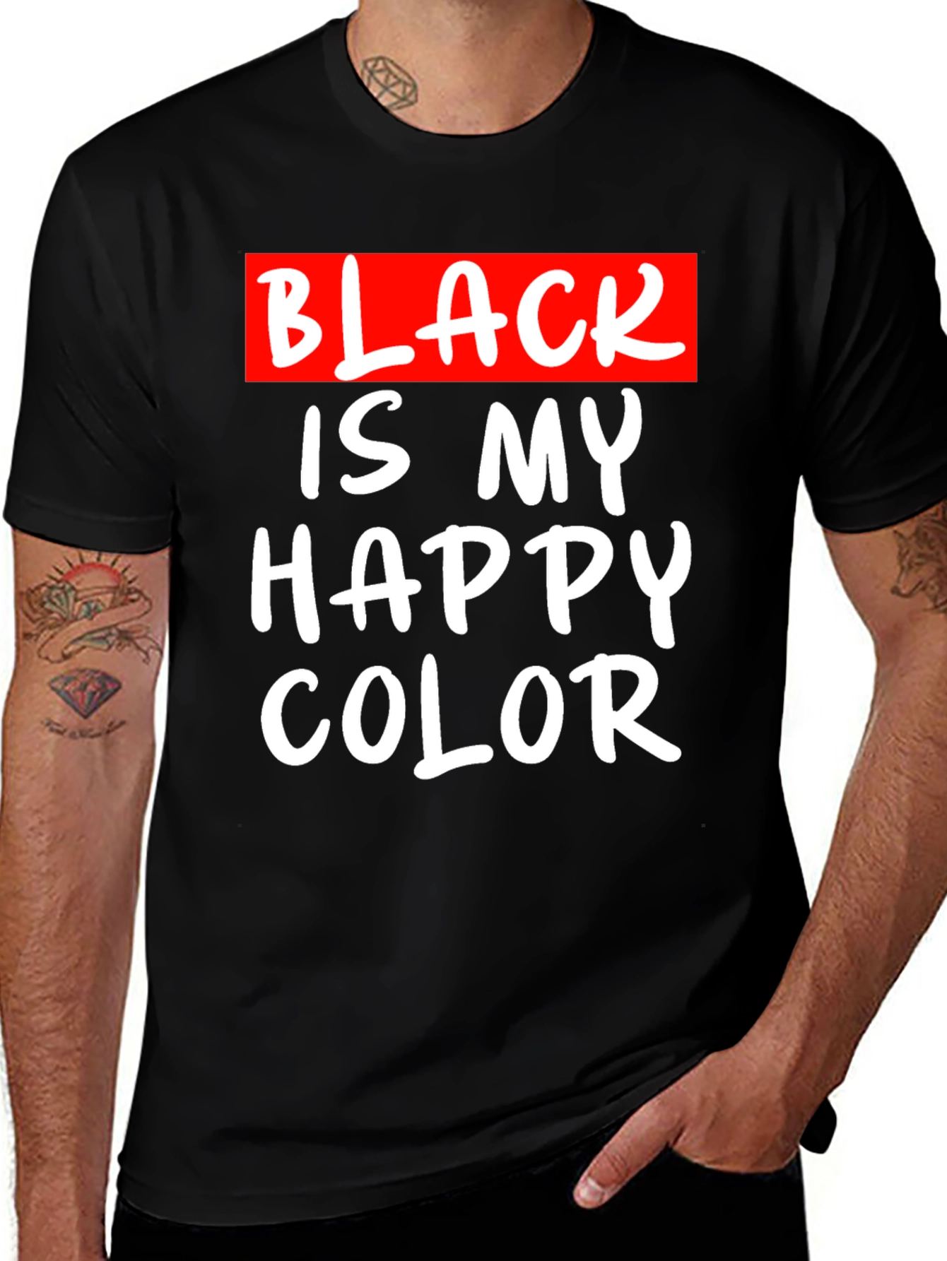 Variant 18 of Black is My Happy Color T-Shirt, Unisex
