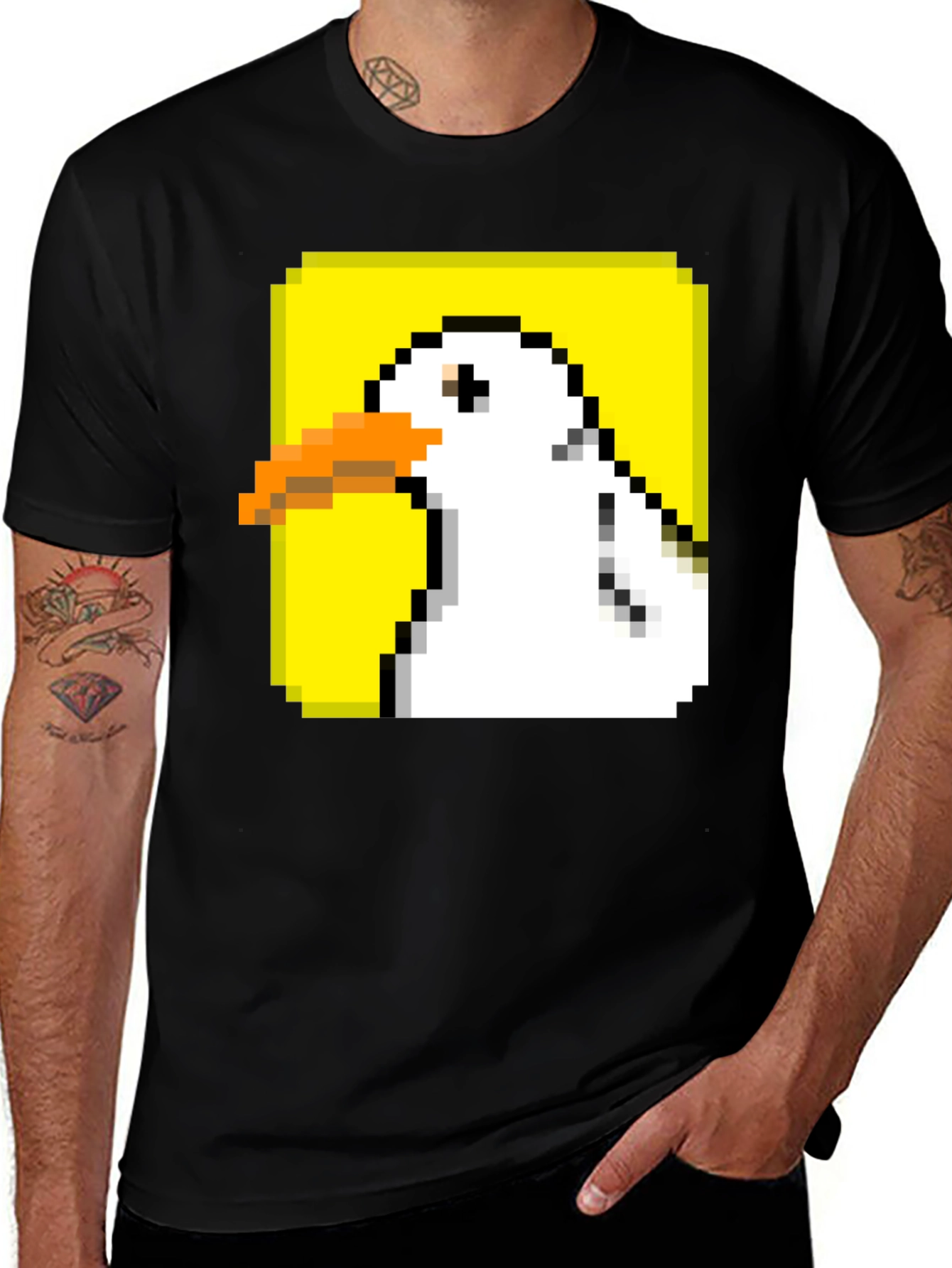 Variant 2 of Pixel Goose Graphic T-Shirt - Funny Animal Tee
