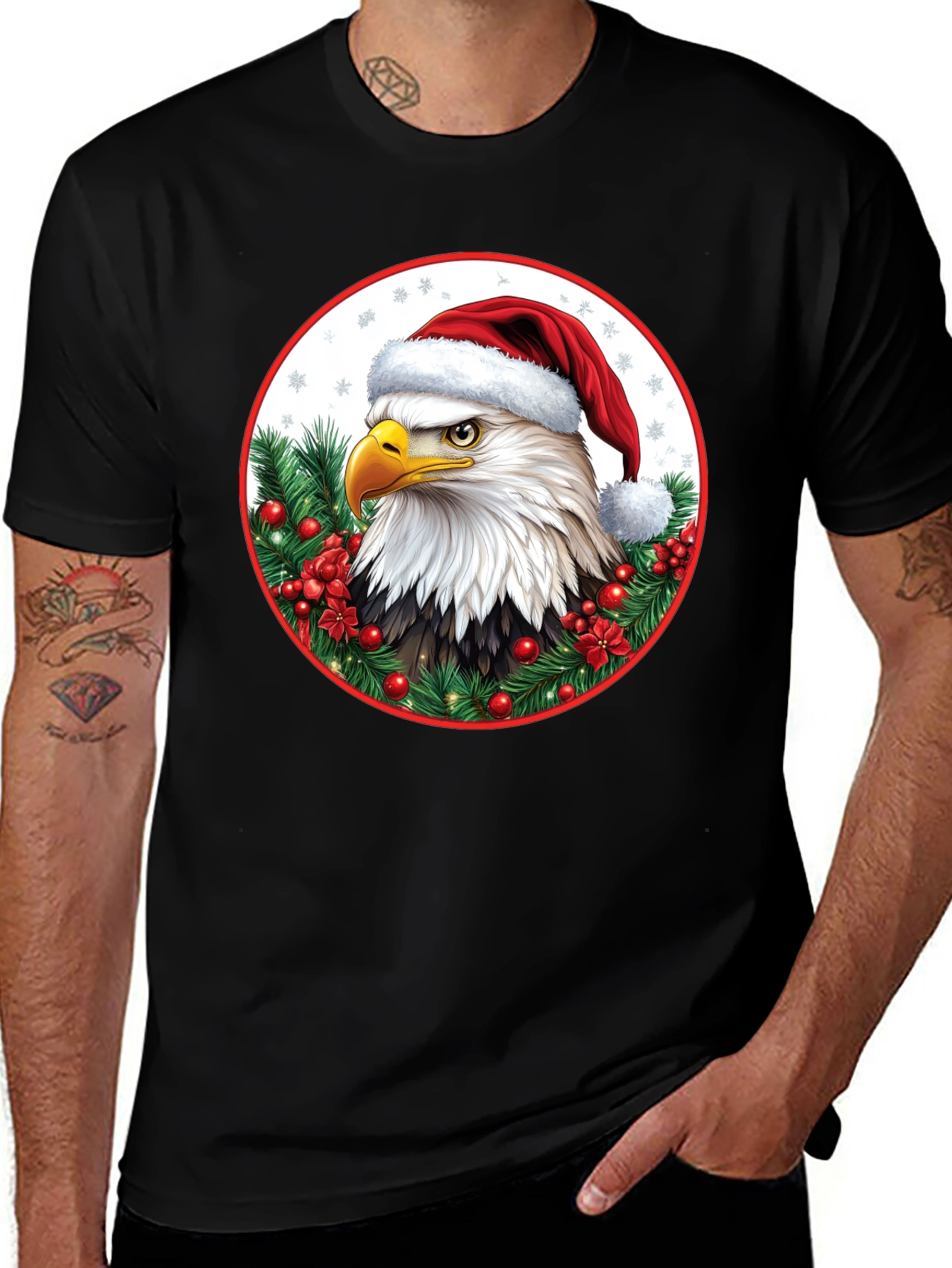 Variant 28 of Festive Eagle Holiday T-Shirt