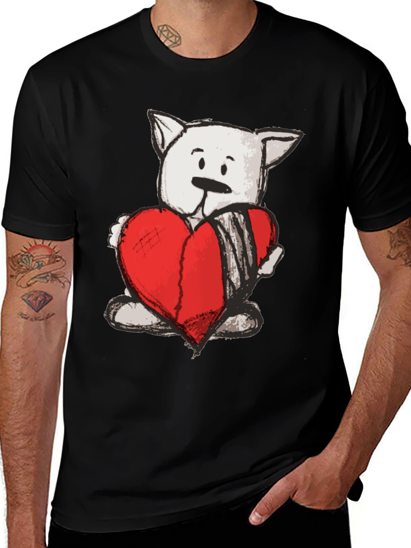 Variant 20 of Heart Bear Graphic Tee - Soft Cotton Casual T-Shirt
