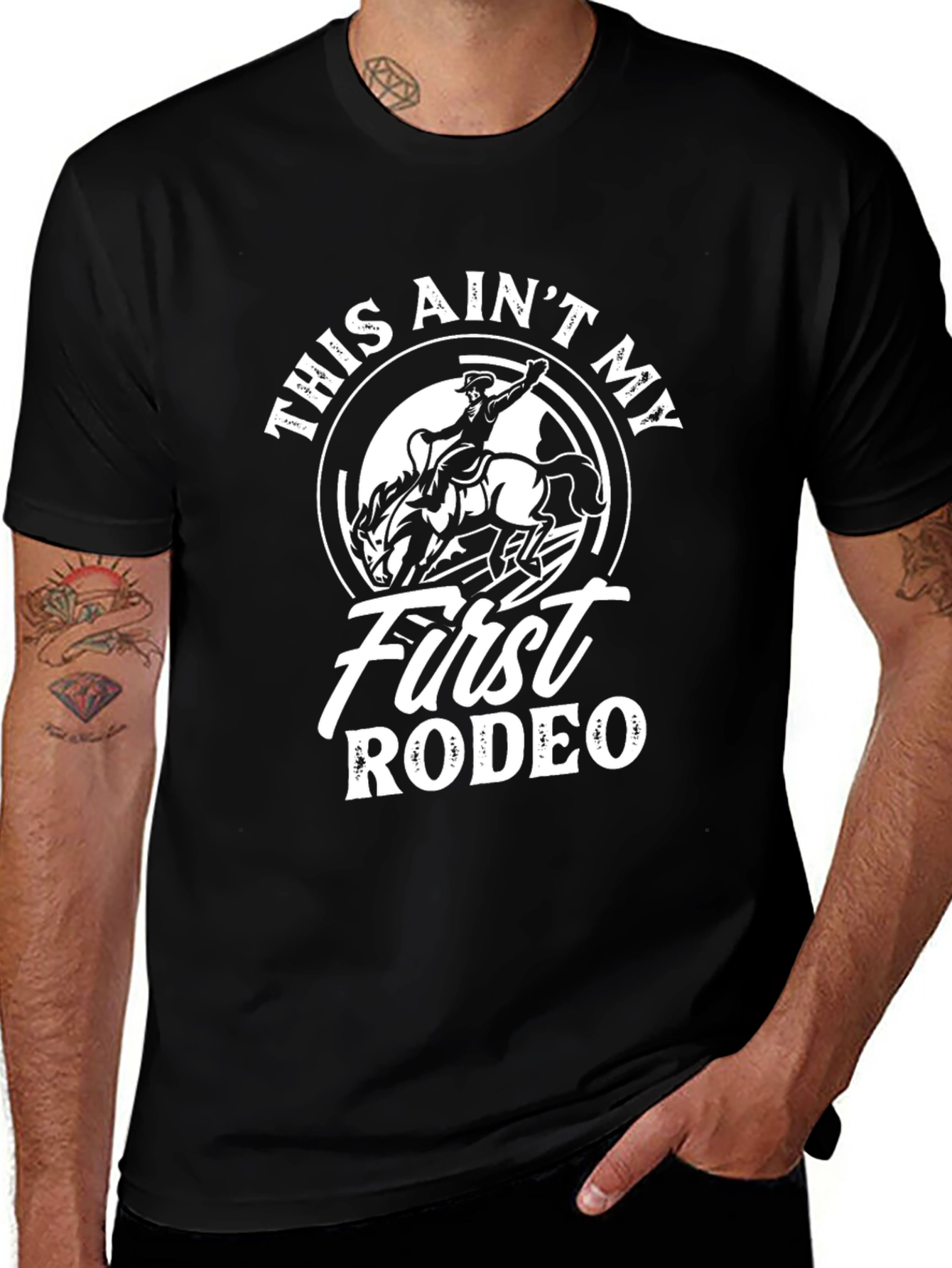 This Ain't My First Rodeo Graphic T-Shirt - Black