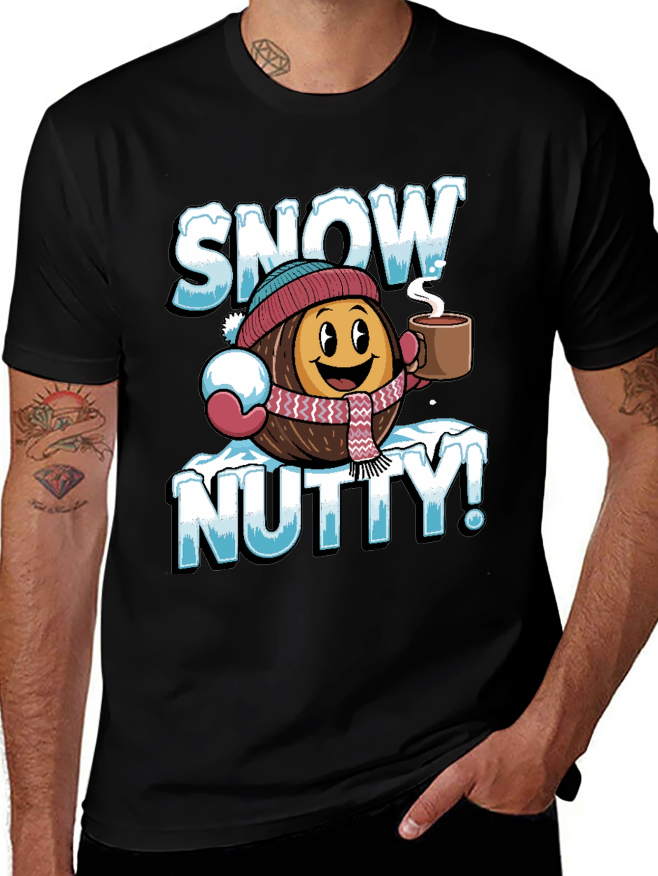 Variant 24 of Snow Nutty Graphic Tee - Winter Holiday Fun!