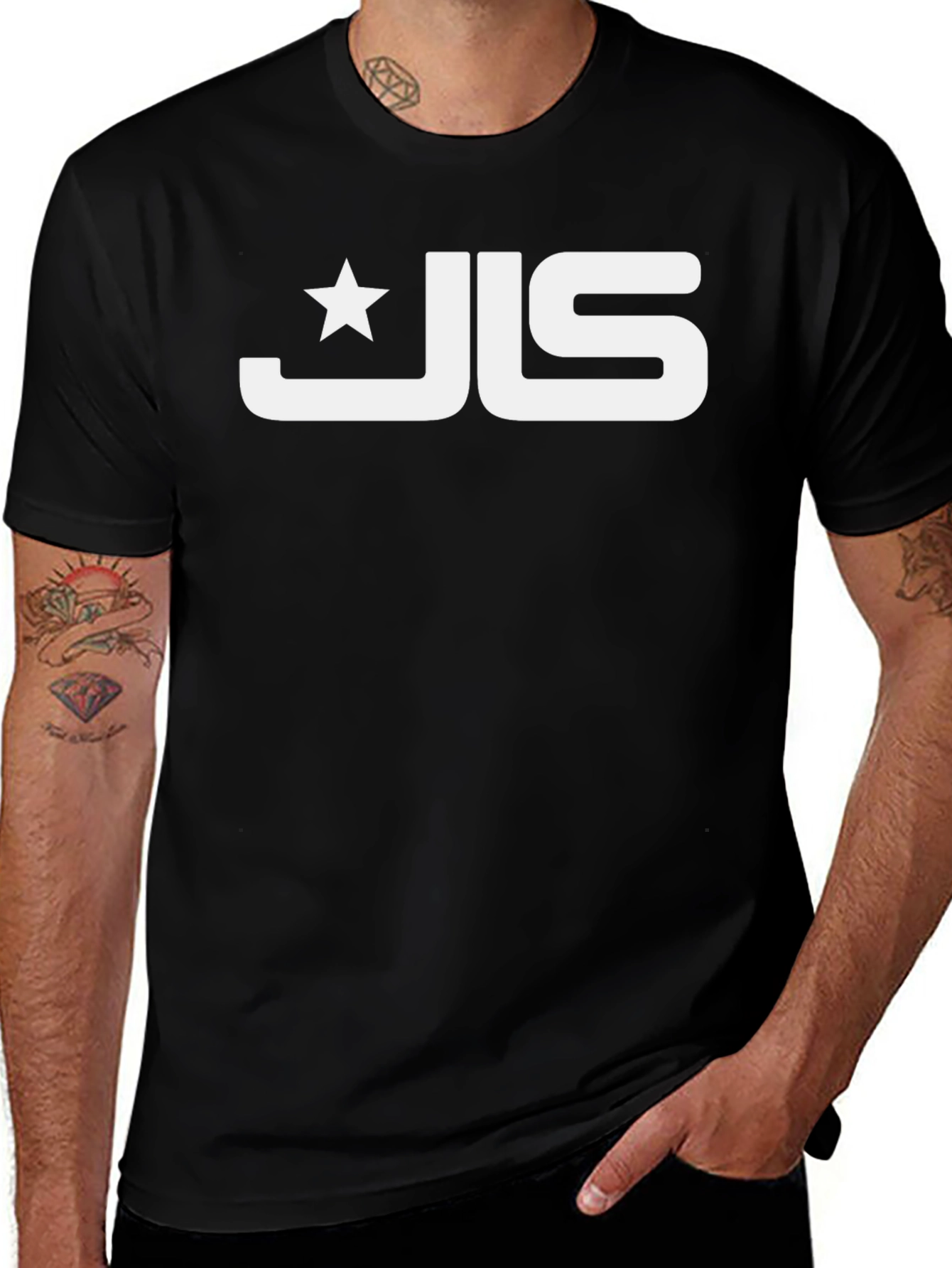 JLS Star Logo Black T-Shirt