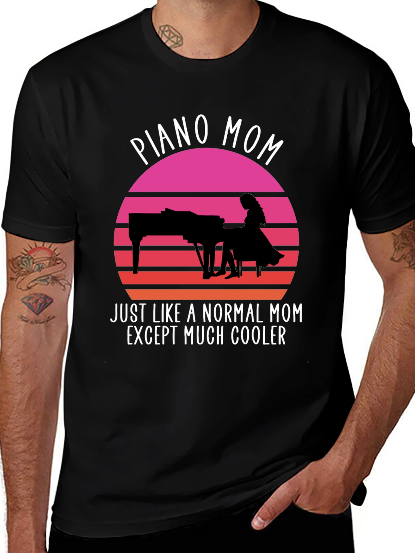 Piano Mom Graphic Tee - Cool Mother's Day Gift