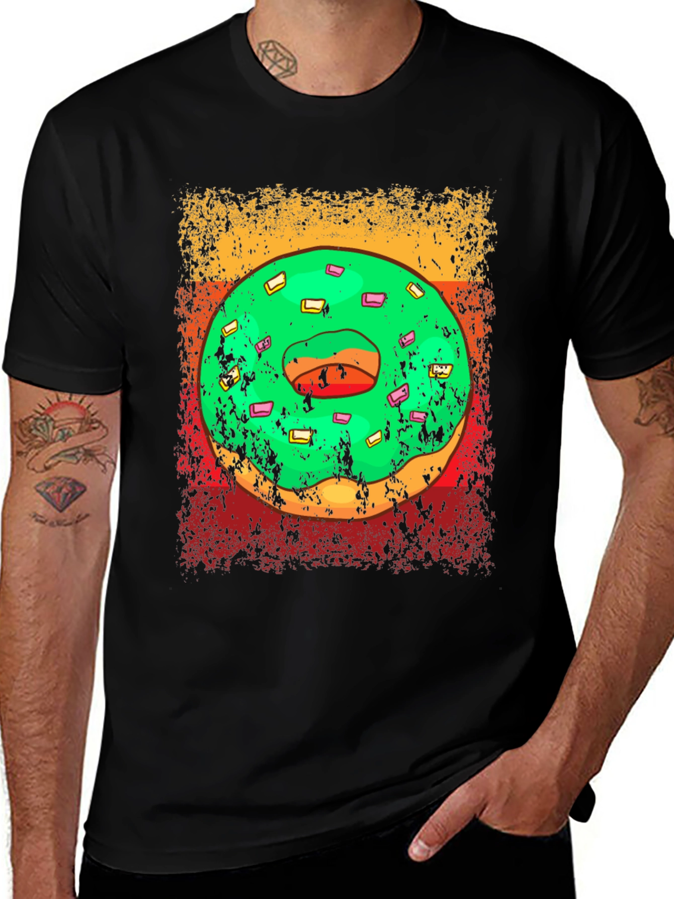 Variant 2 of Donut Graphic Tee - Retro Style Donut Lover Shirt