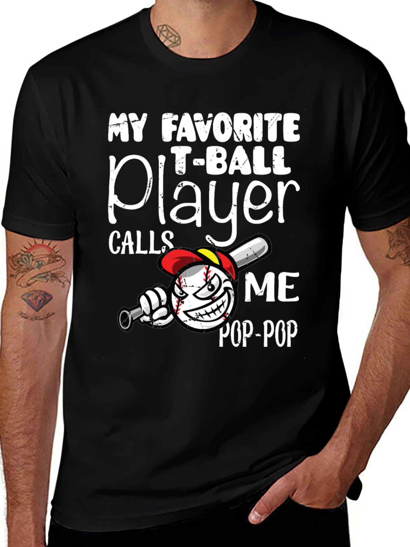 Variant 7 of My Favorite T-Ball Player Pop-Pop Graphic Tee