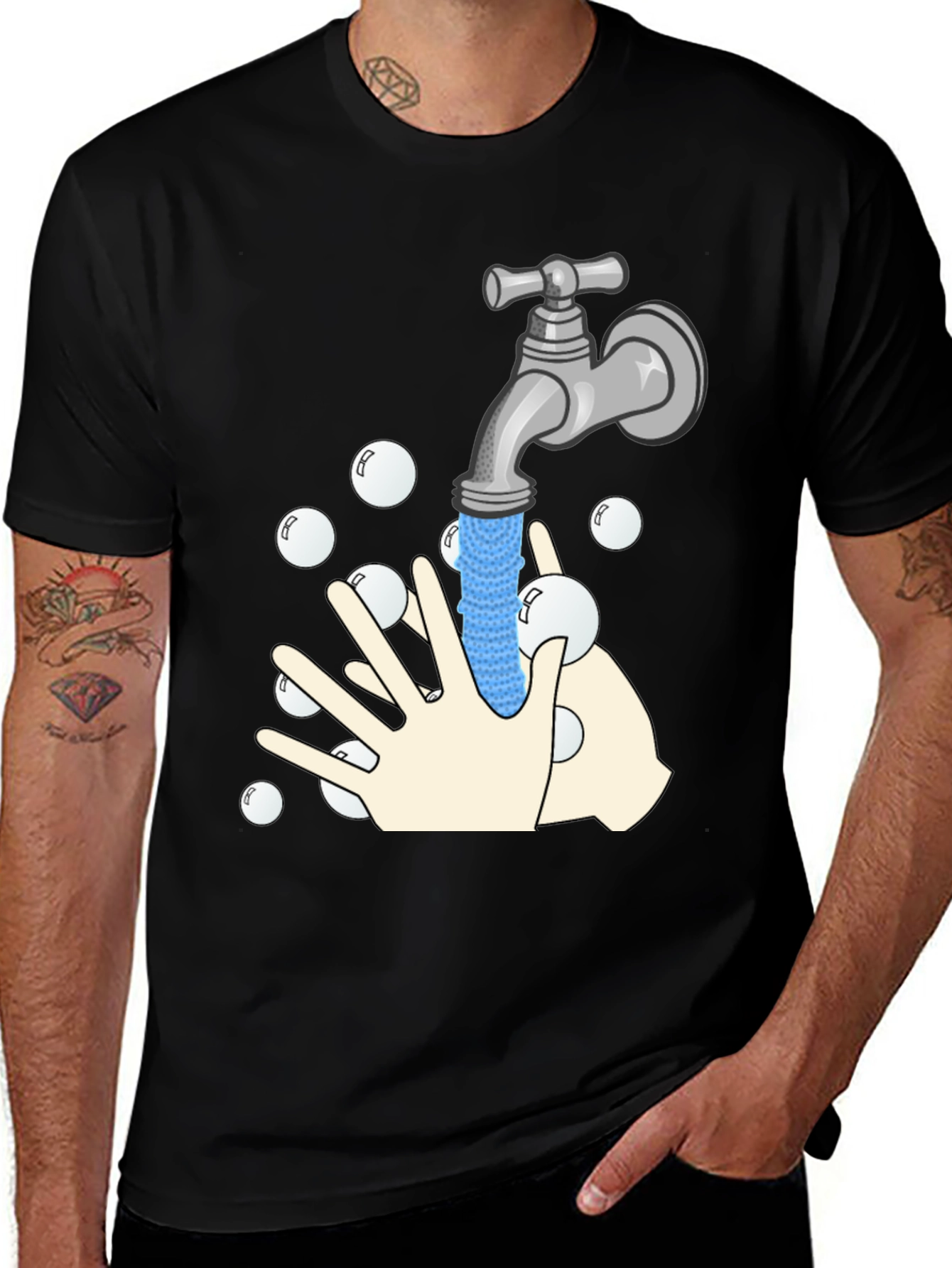 Variant 12 of Wash Your Hands Graphic T-Shirt - Stay Safe