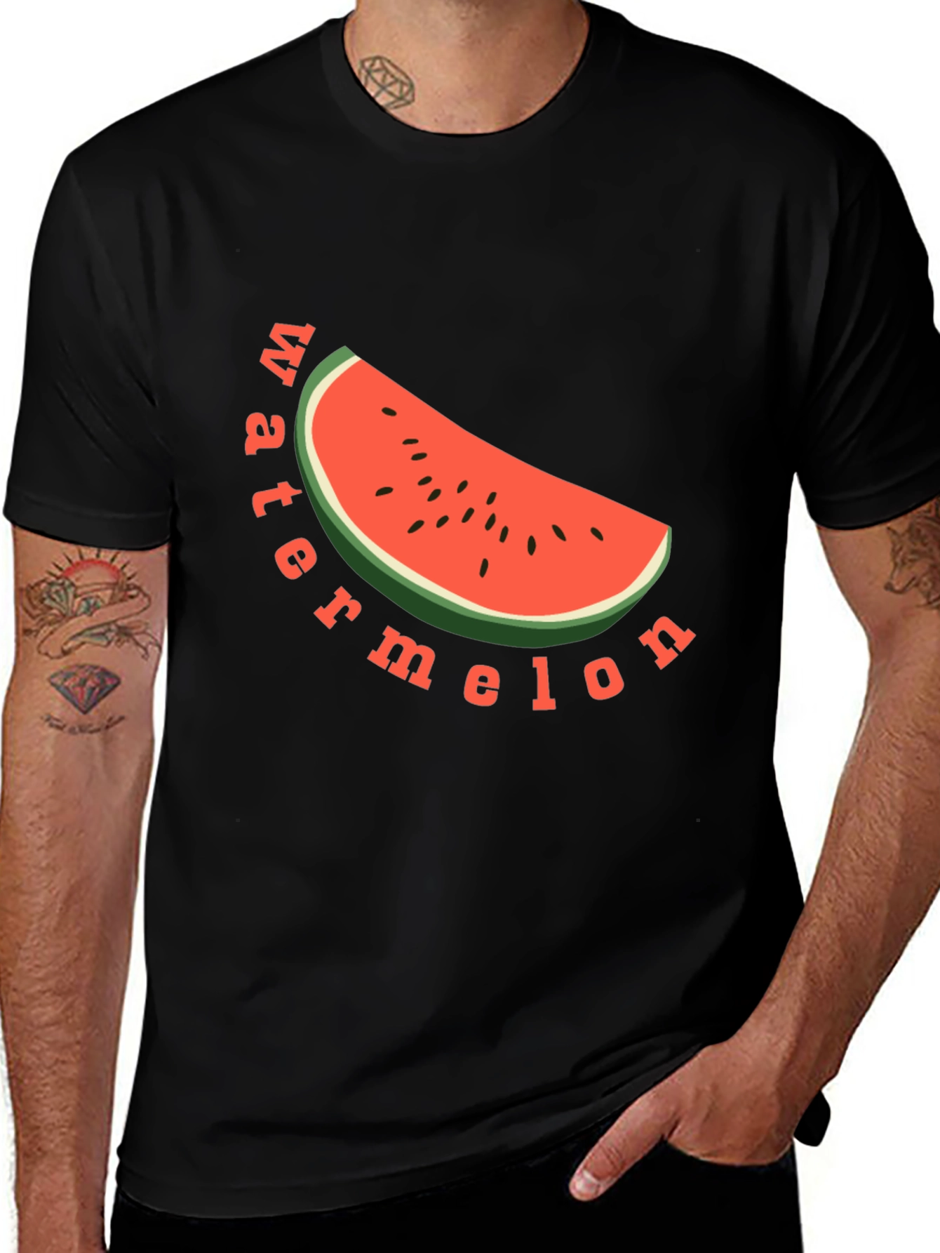 Variant 24 of Watermelon Graphic Tee - Black