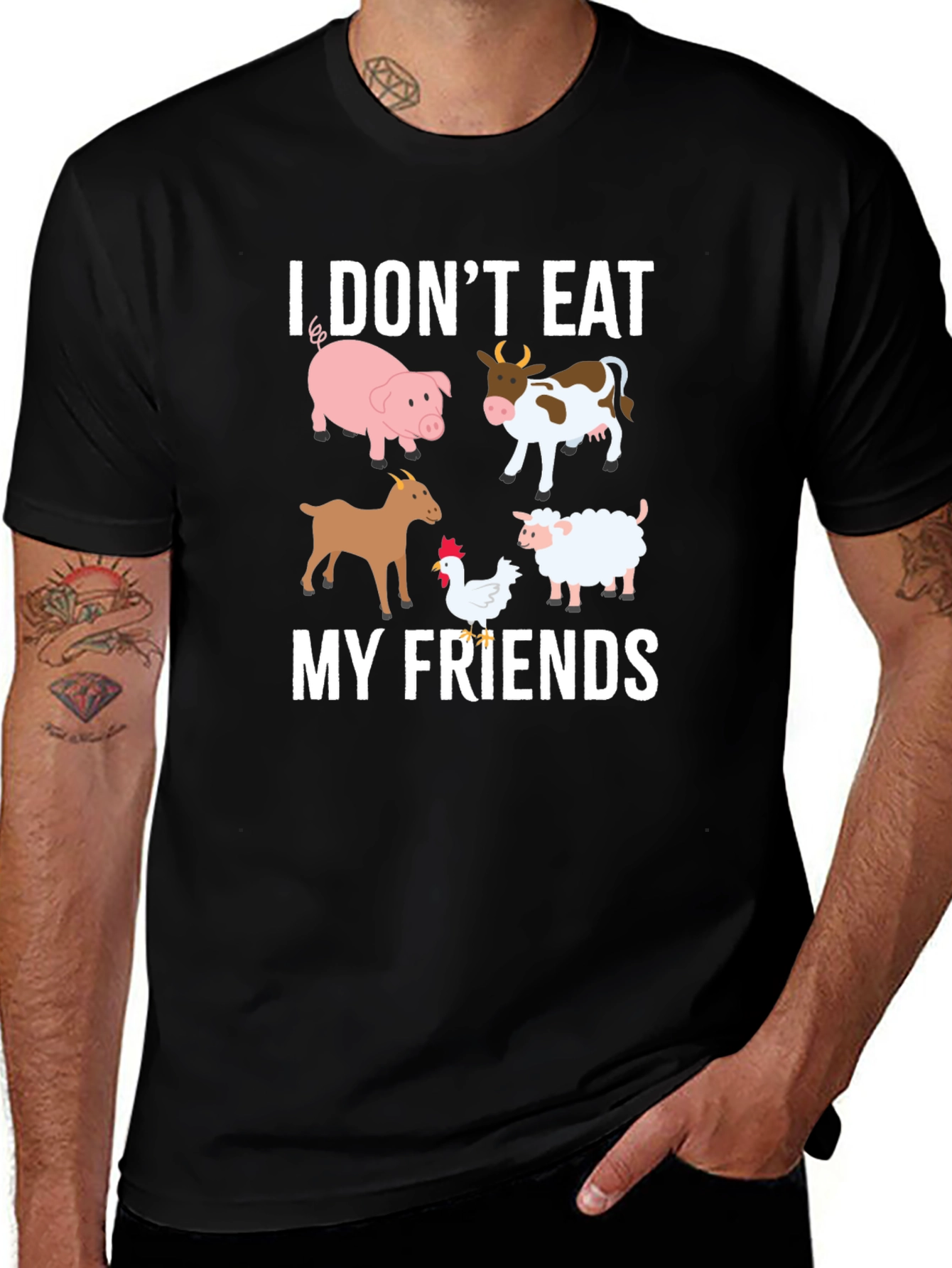 Variant 18 of Vegan T-Shirt: I Don't Eat My Friends