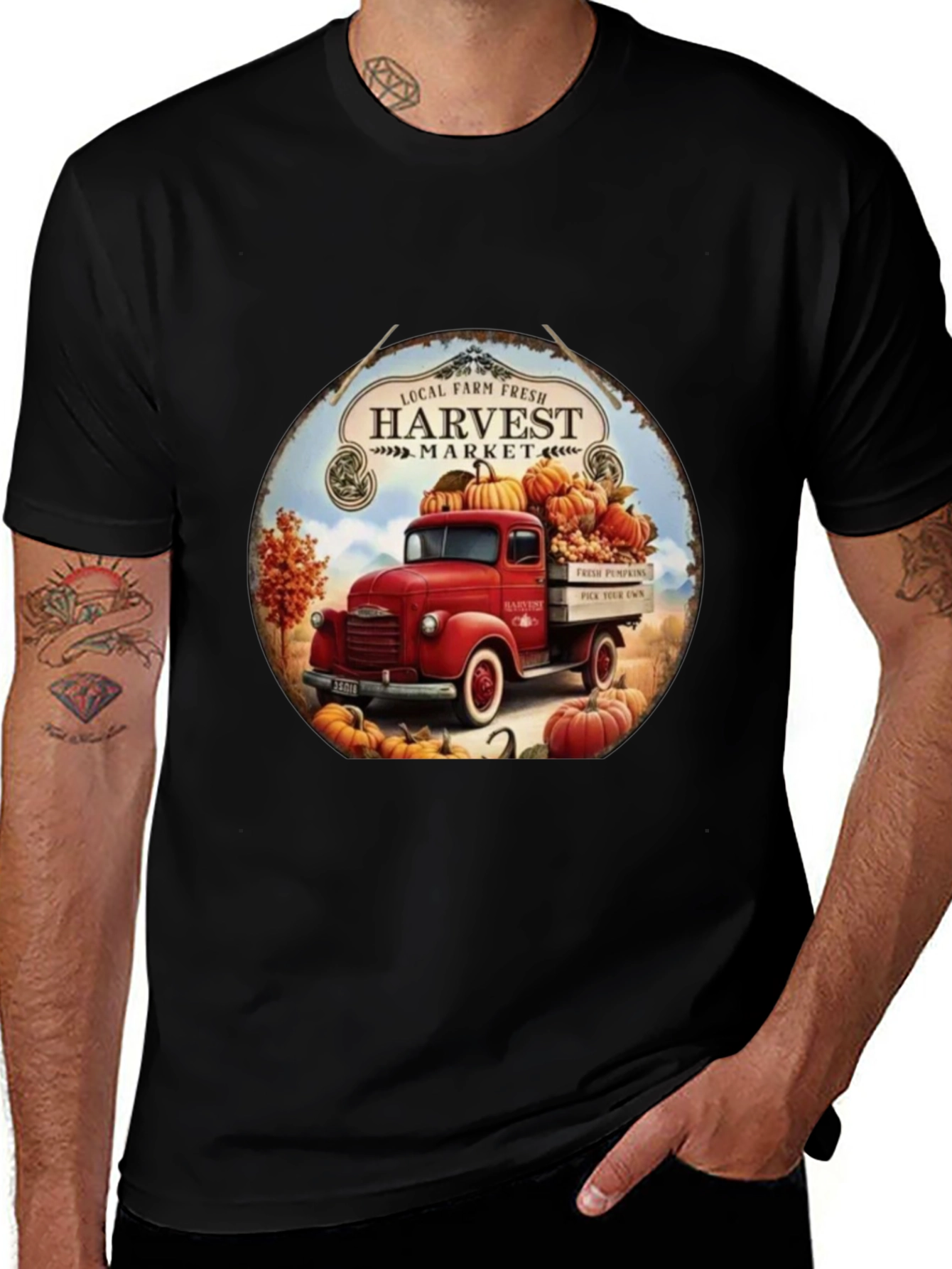 Harvest Market Truck Graphic Tee