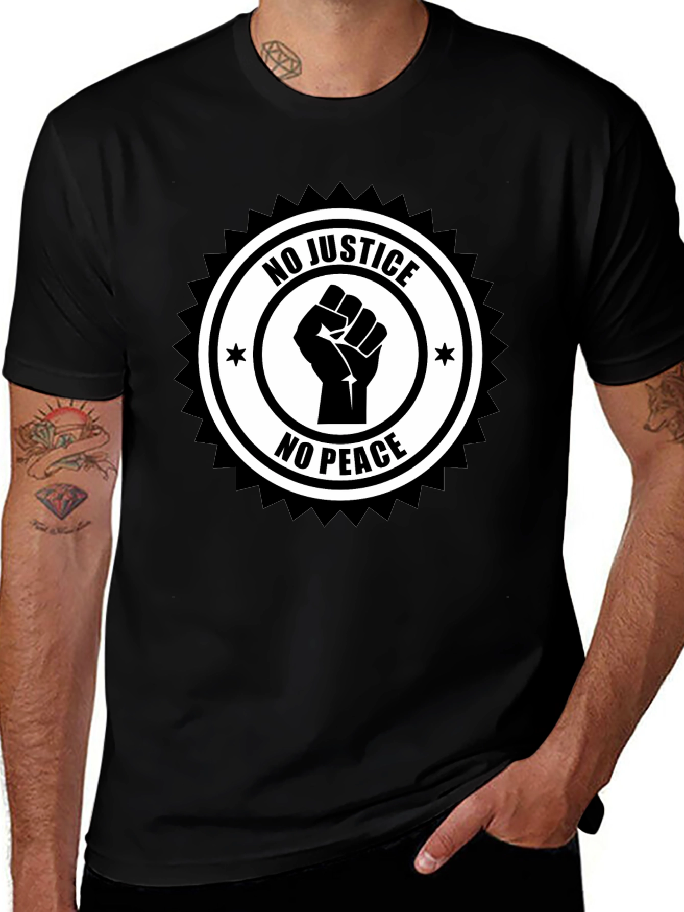 Variant 19 of No Justice No Peace Graphic T-Shirt