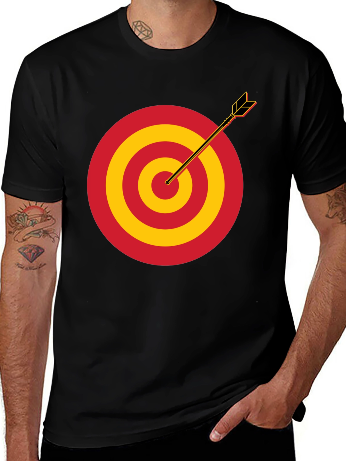 Variant 26 of Target Practice T-Shirt - Black Cotton Tee