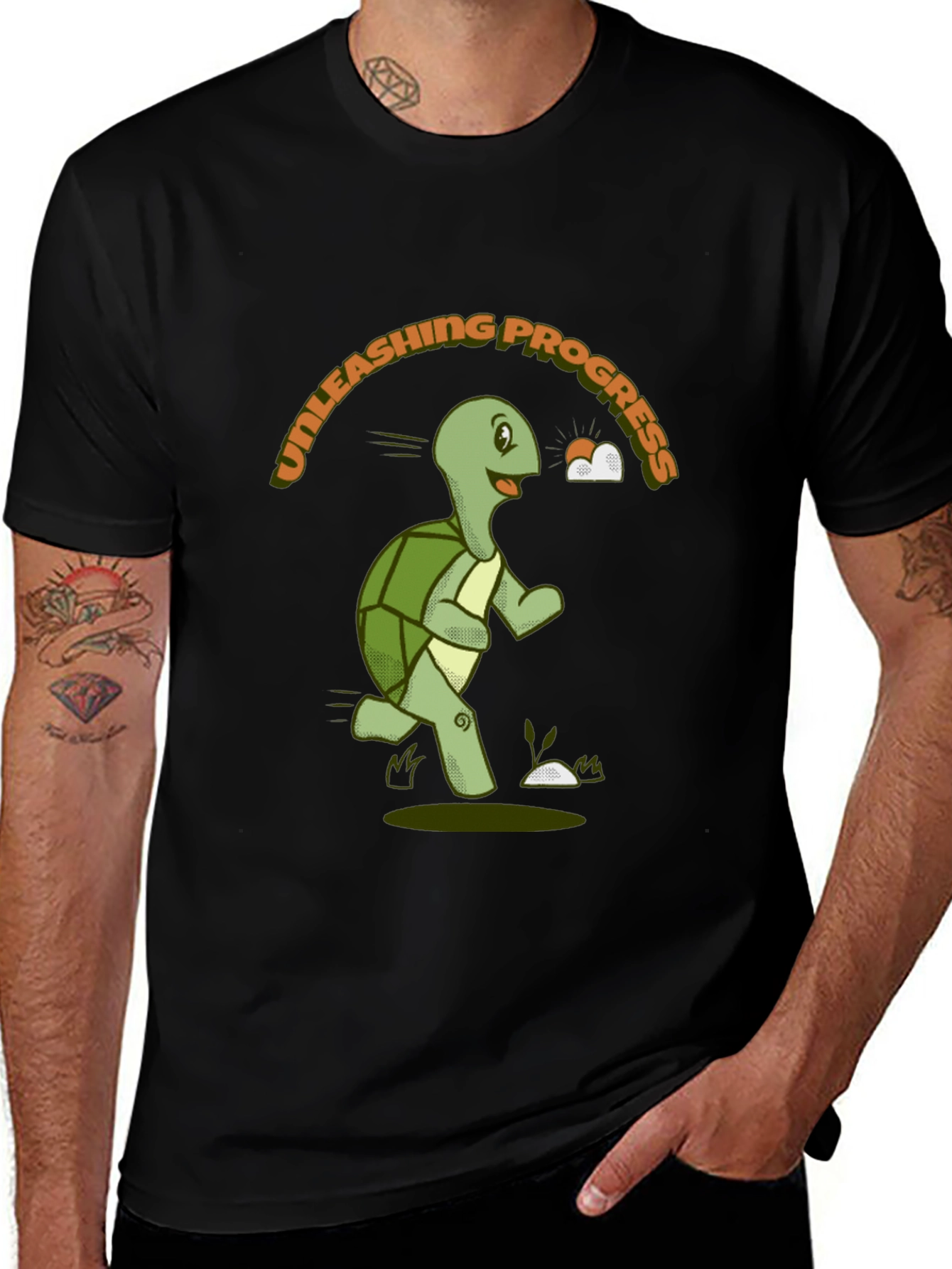 Variant 6 of Unleashing Progress Turtle T-Shirt