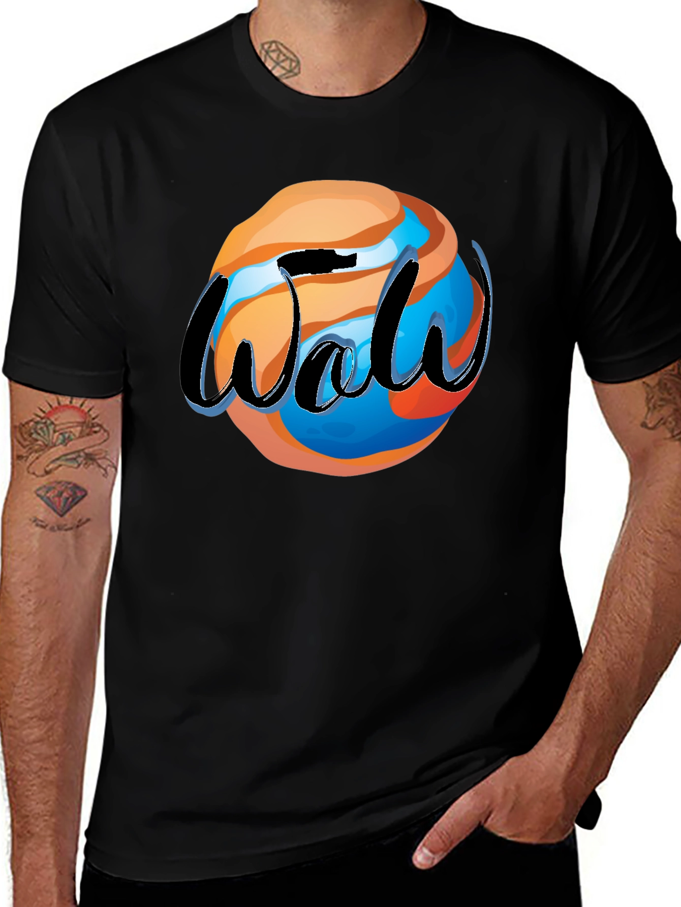 Variant 23 of Cool Graphic Tee - Globe Design