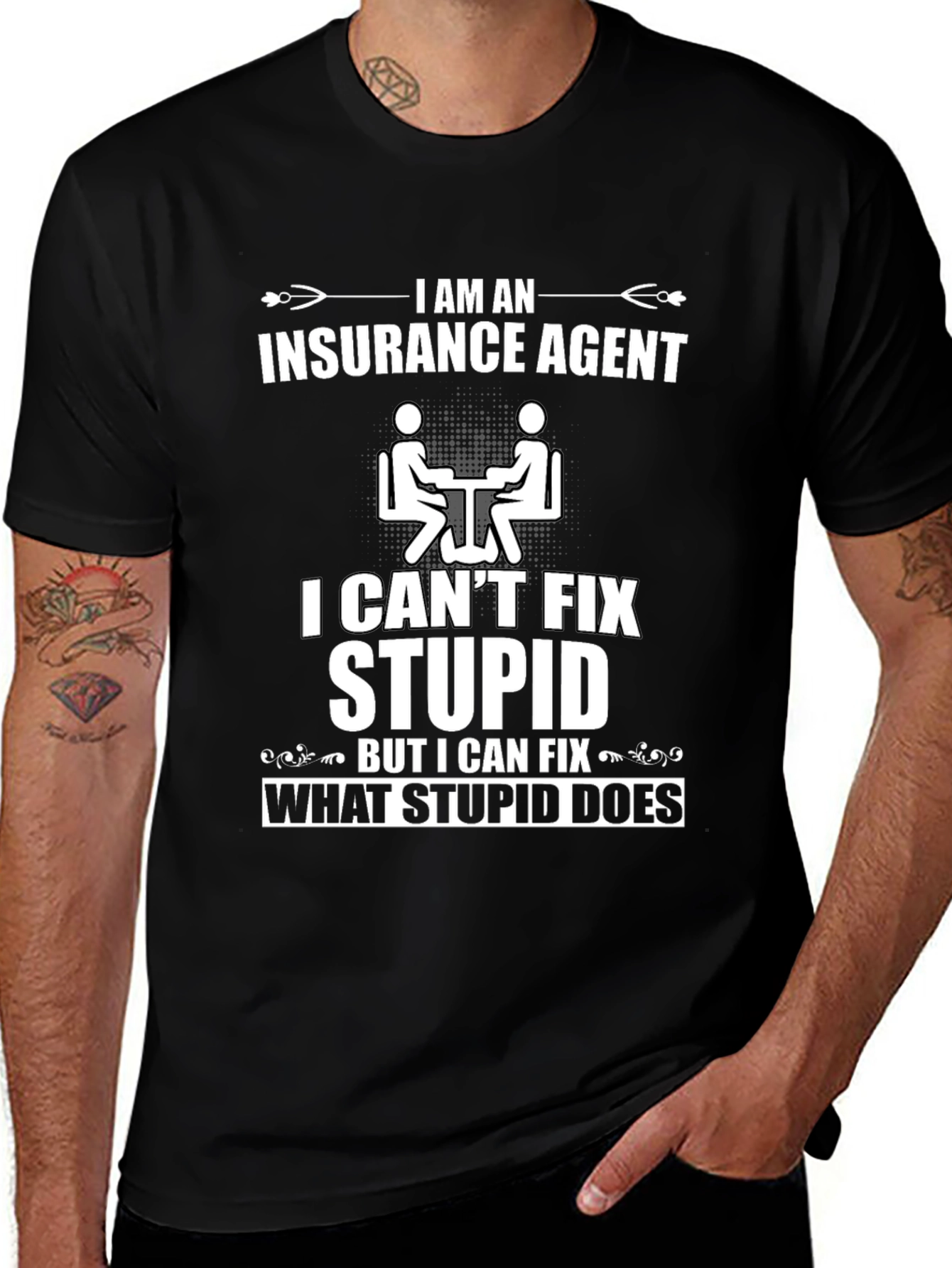 Variant 24 of Insurance Agent Funny T-Shirt - Fix Stupid!