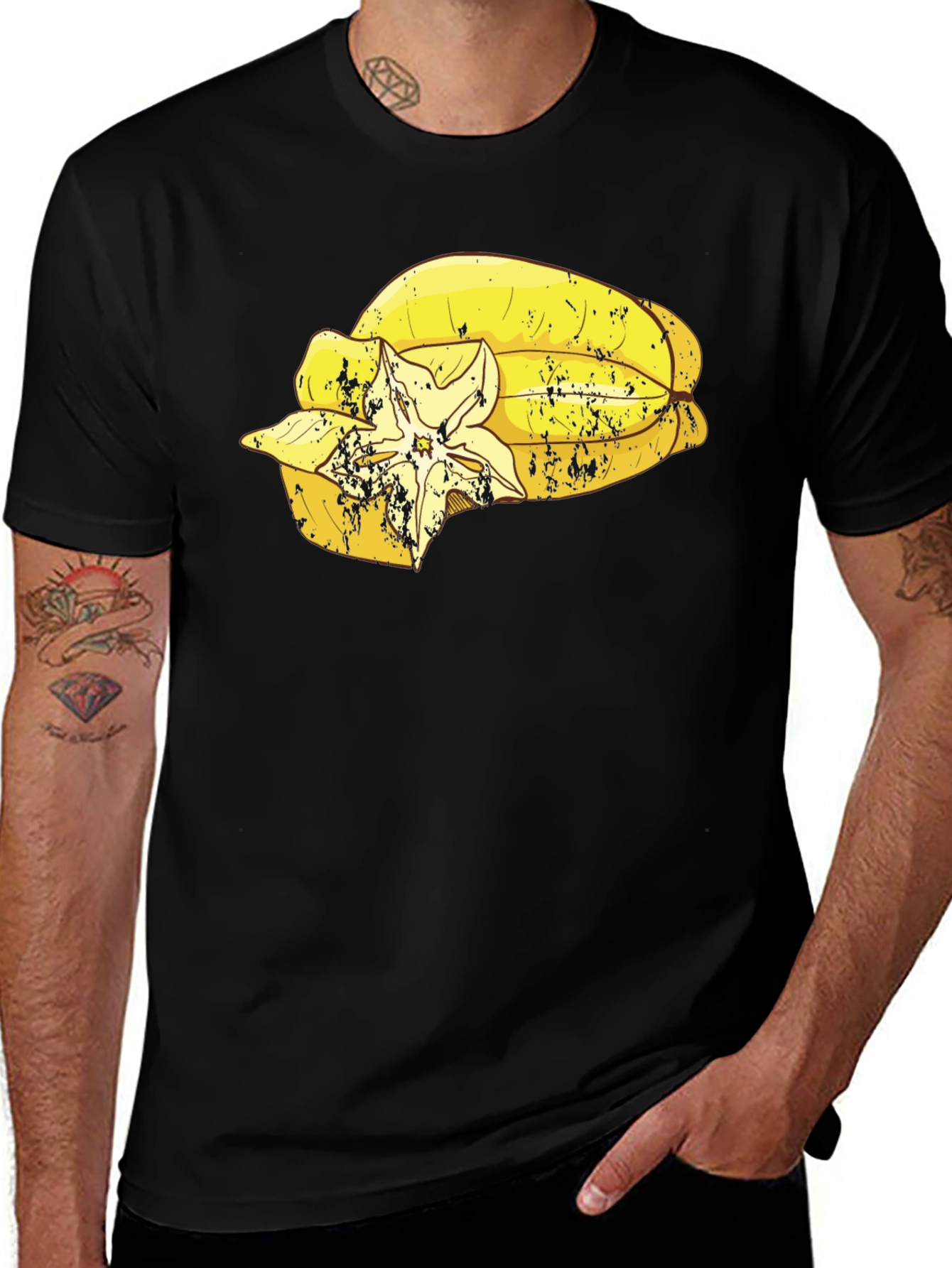 Variant 30 of Star Fruit Graphic Tee - Tropical Fruit Lover Shirt