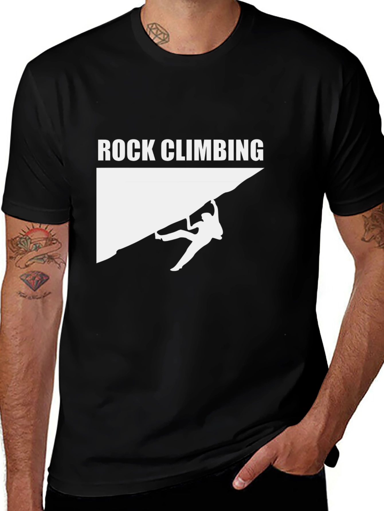 Variant 18 of Rock Climbing Graphic Tee - Black