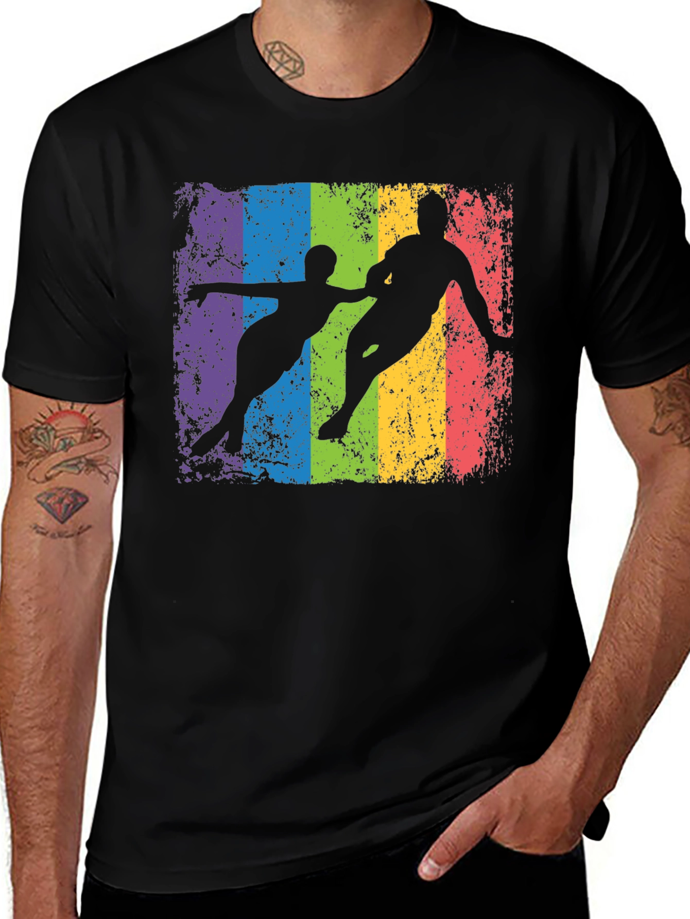 Variant 23 of Rainbow Skaters Graphic Tee