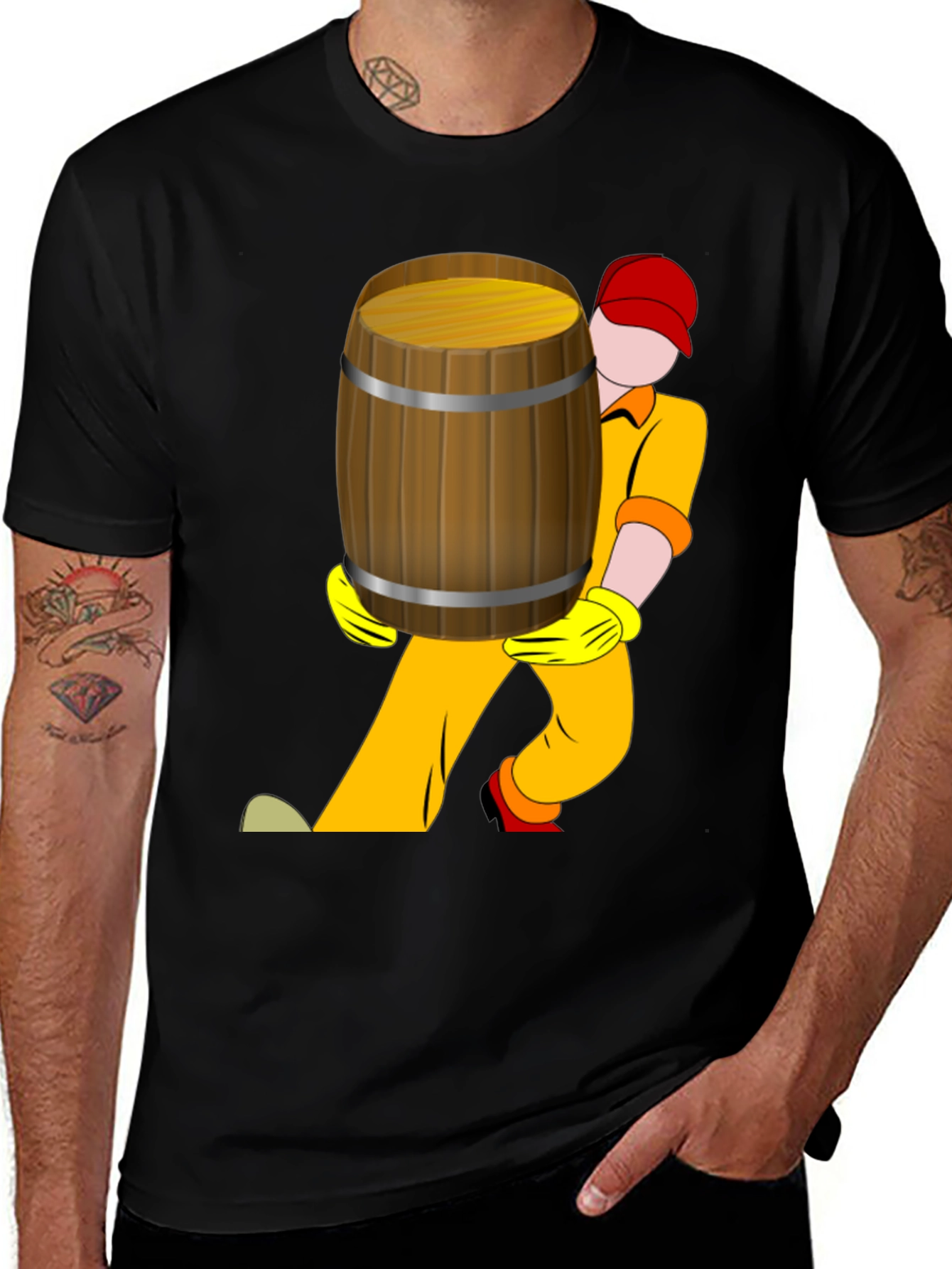 Variant 3 of Humorous Beer Barrel Graphic Tee