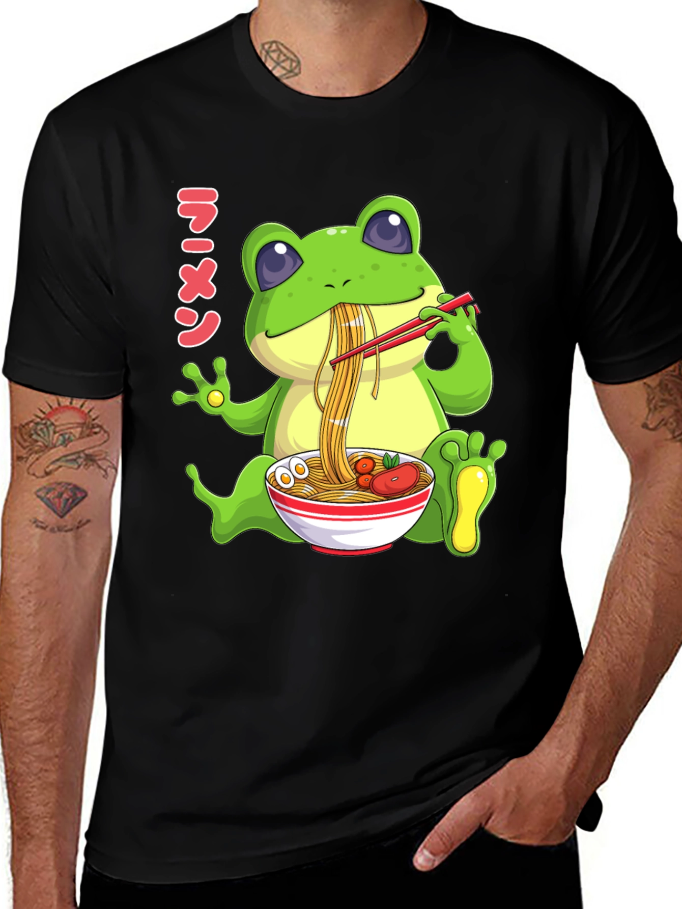 Variant 27 of Frog Ramen T-Shirt - Cute Anime Style
