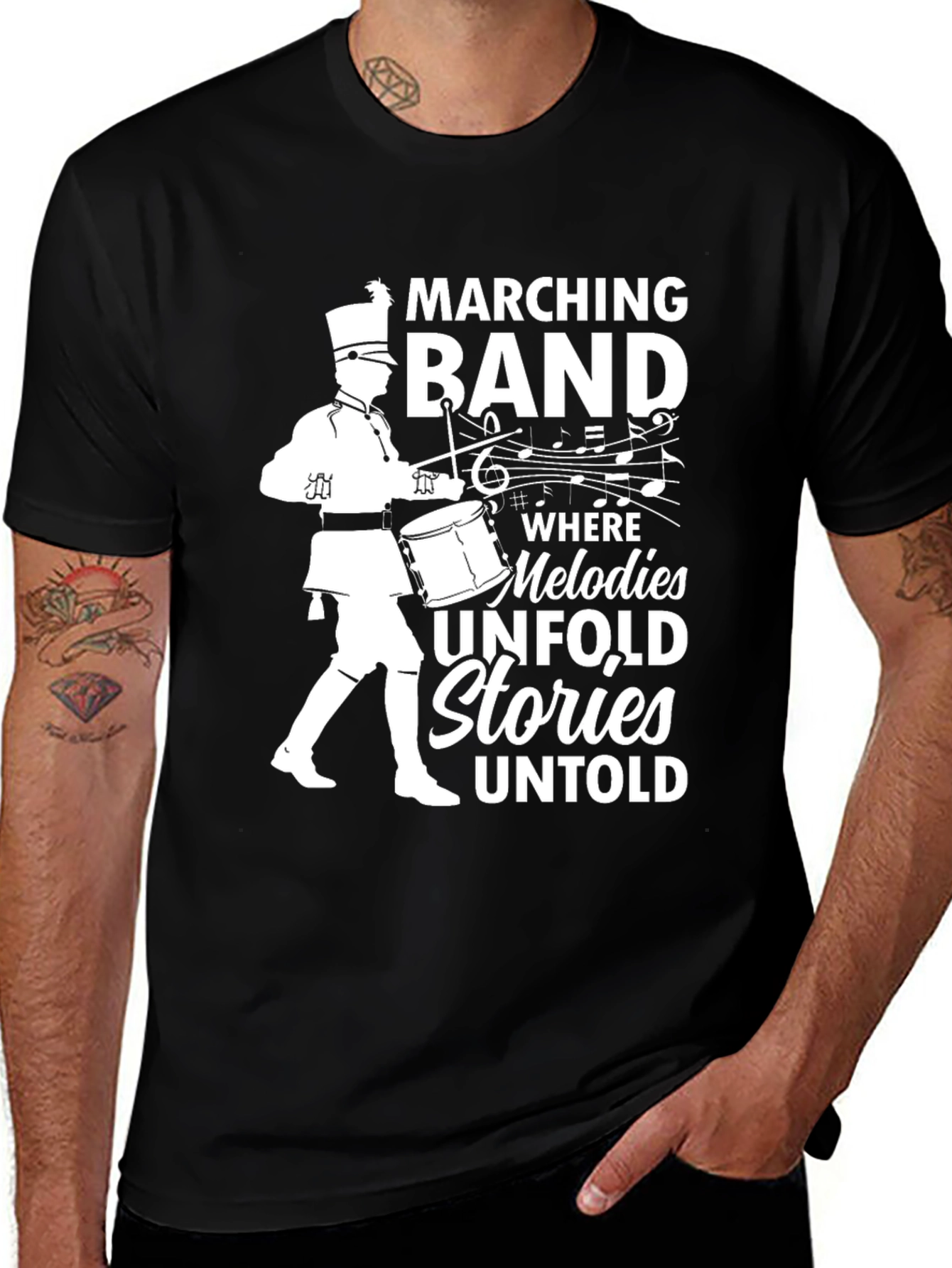 Variant 11 of Marching Band Drummer Graphic Tee