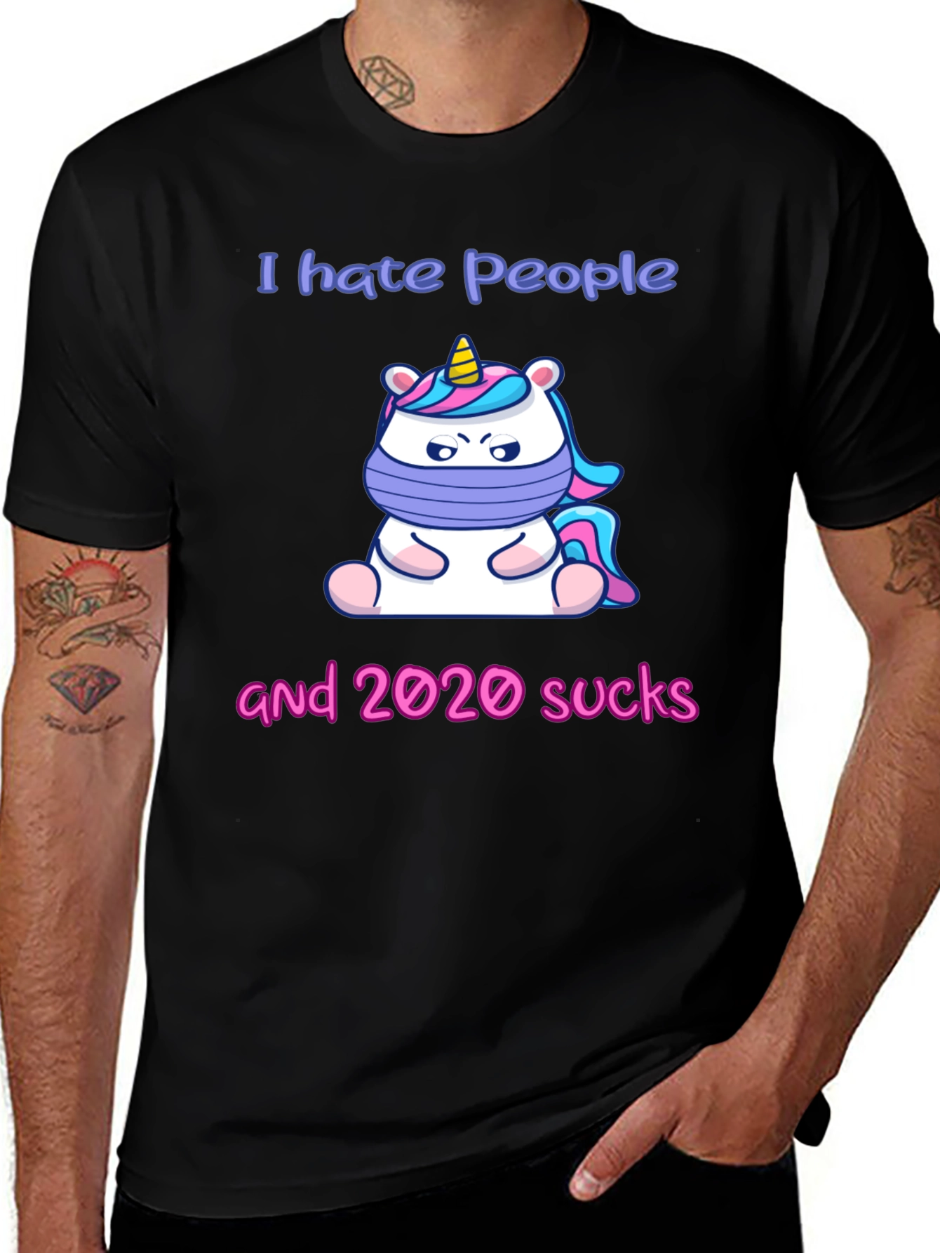 Variant 3 of I Hate People and 2020 Sucks Unicorn T-Shirt