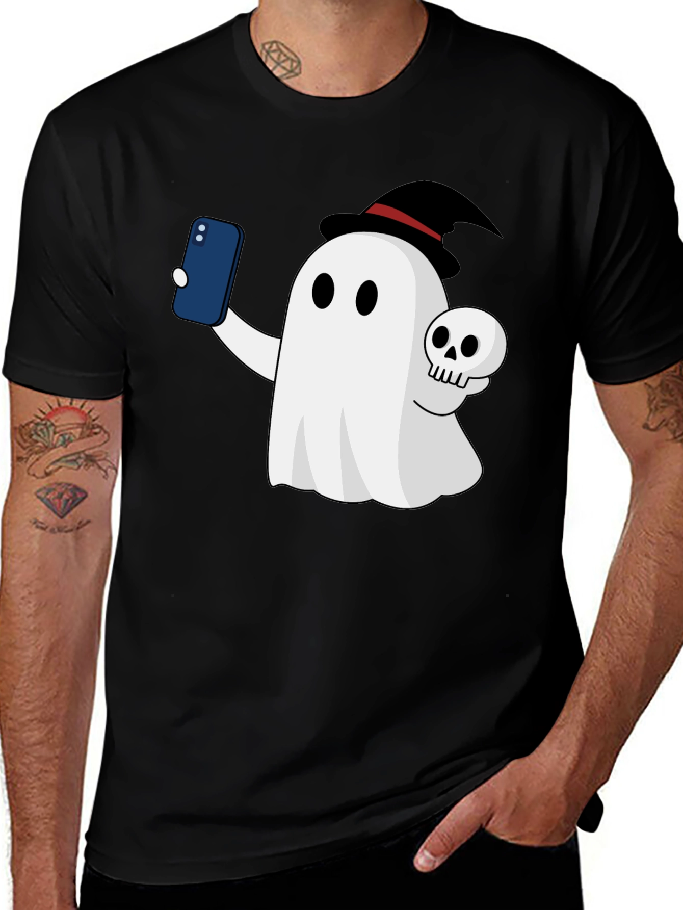 Halloween Ghost Selfie T-Shirt