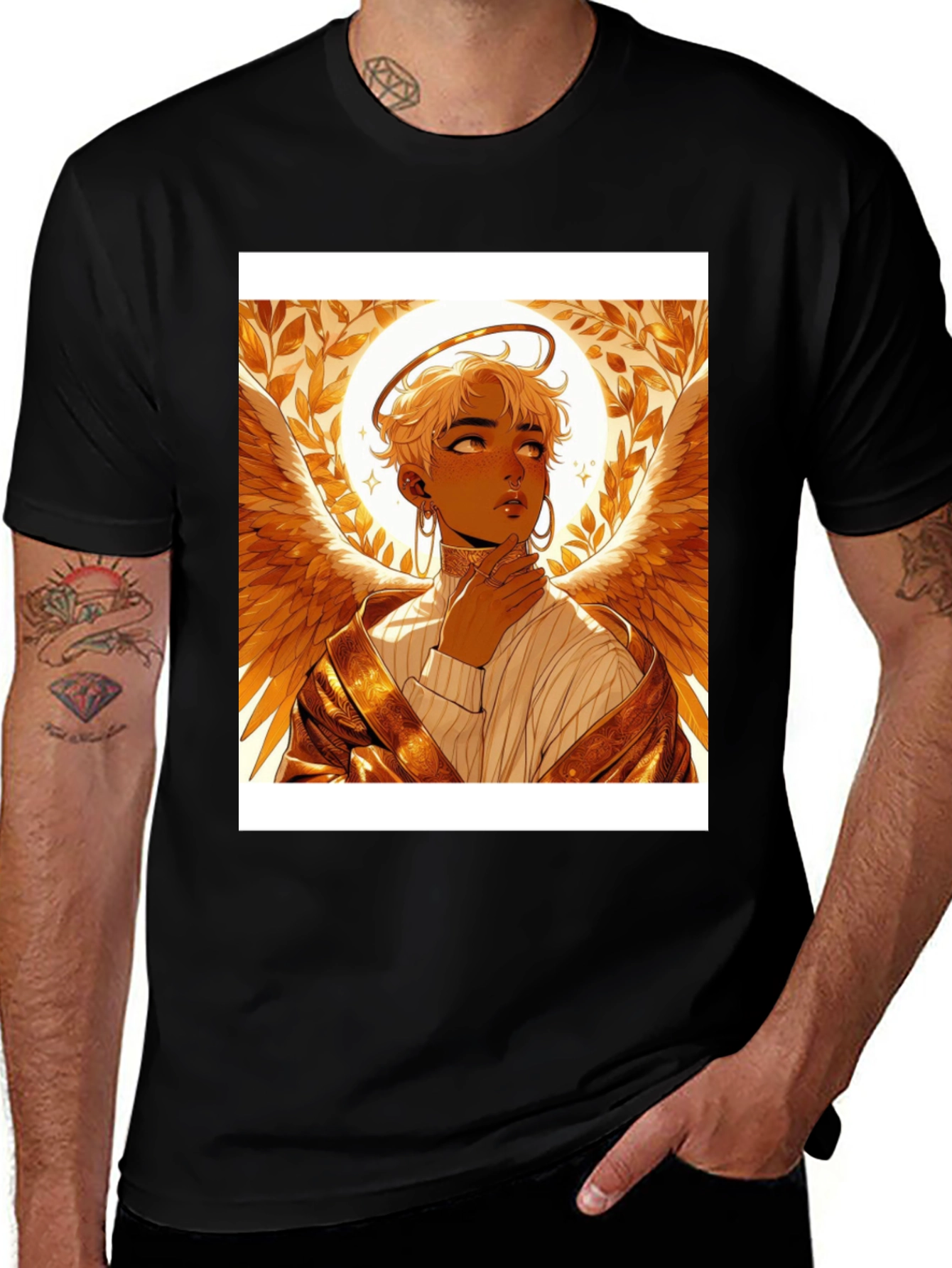 Variant 28 of Angel Wings Graphic Tee - Stylish Cotton Comfort