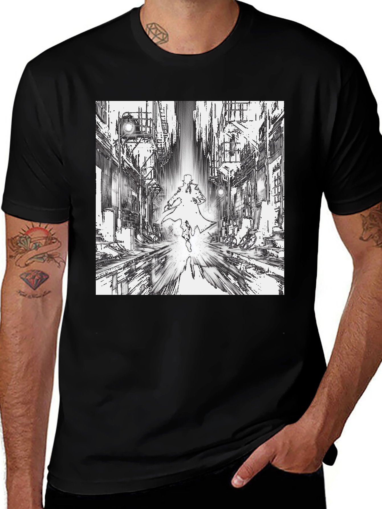 Variant 14 of Noir Cityscape Graphic T-Shirt