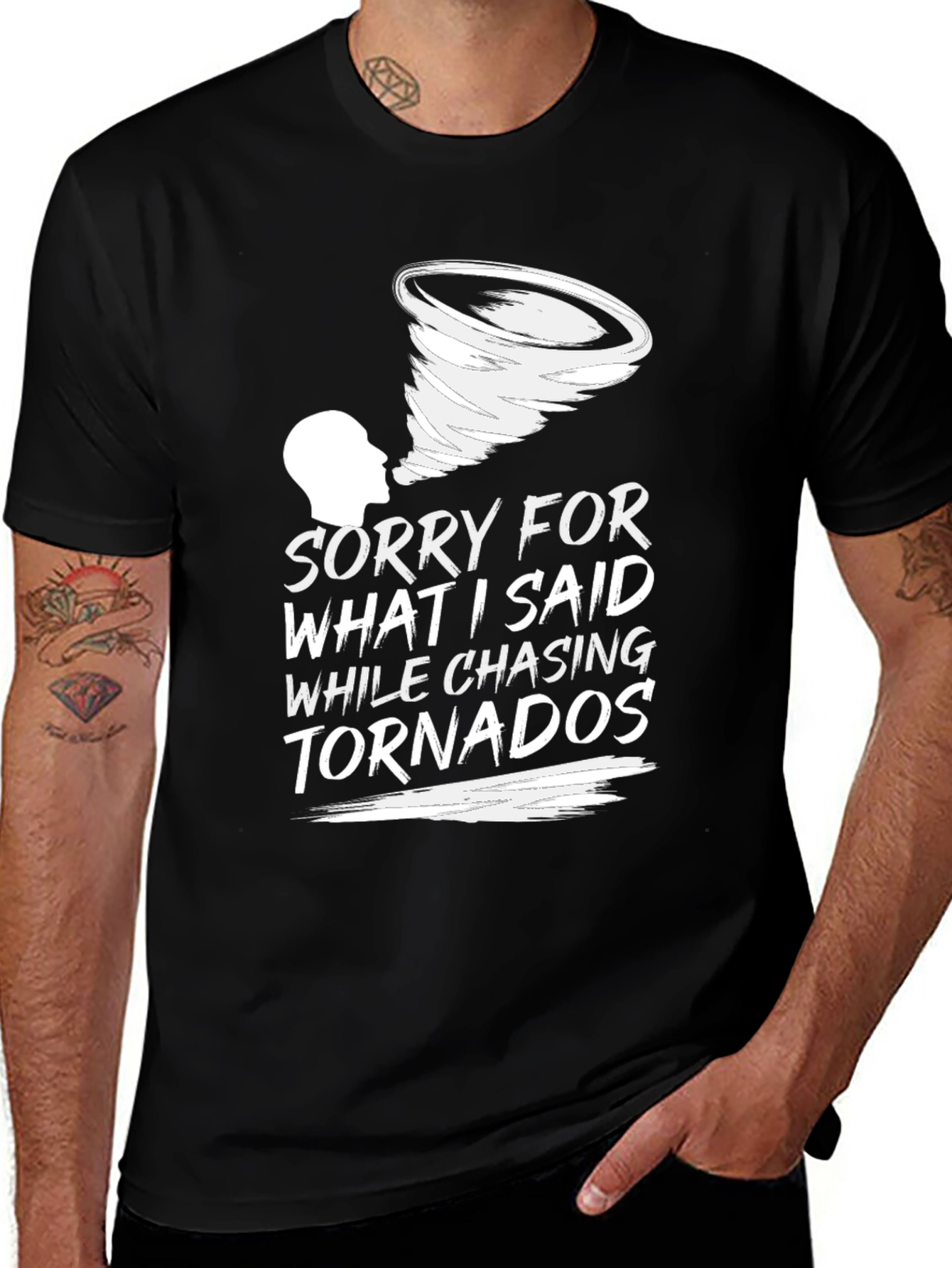 Variant 6 of Tornado Chaser Graphic Tee - Sorry For What I Said T-Shirt