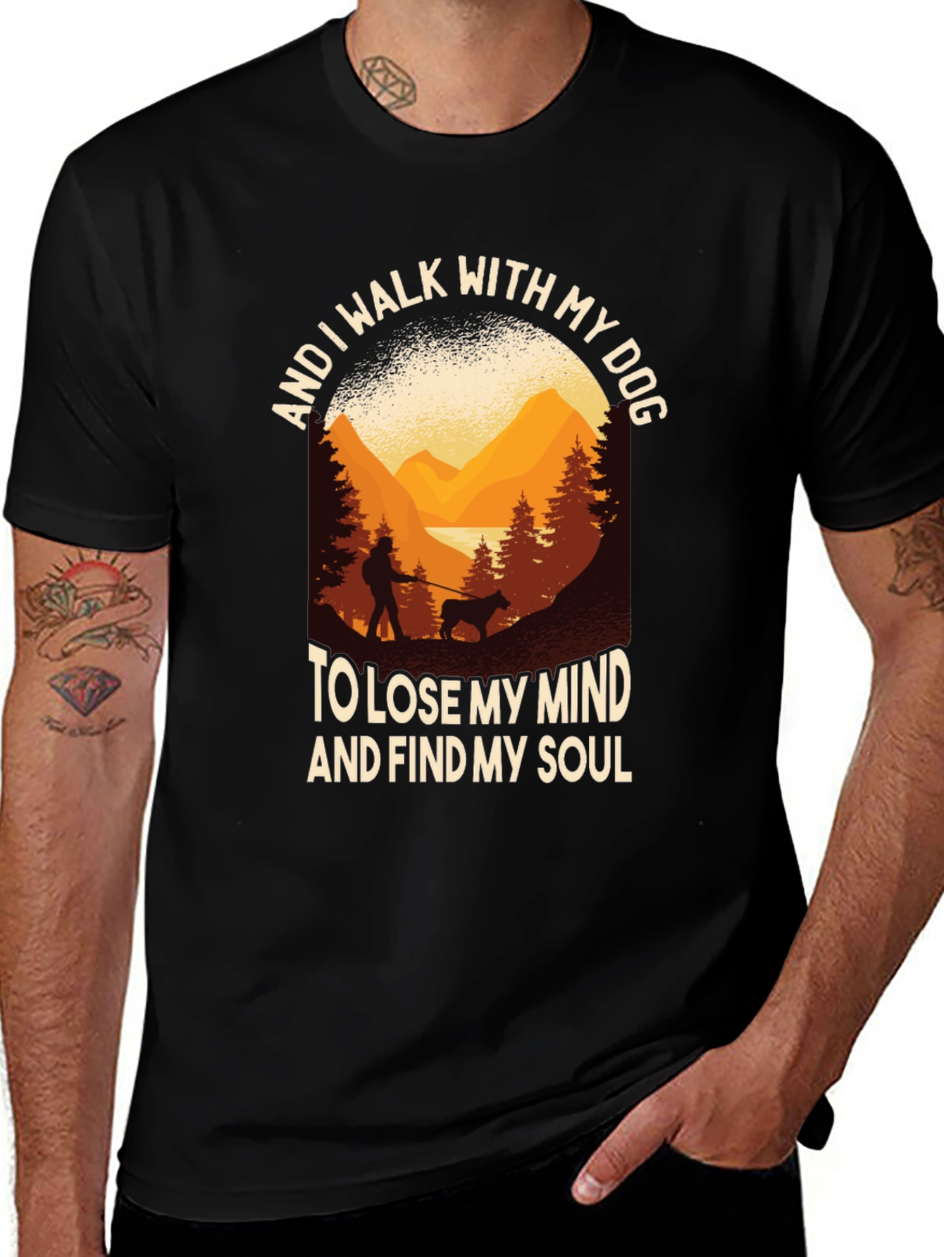 Variant 5 of Dog Walk T-Shirt: Lose Mind, Find Soul