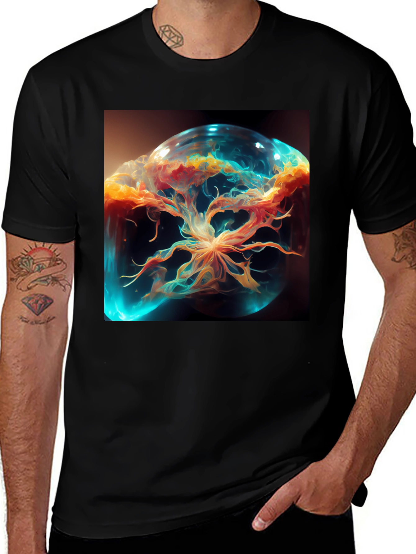 Variant 2 of Abstract Jellyfish Graphic Tee