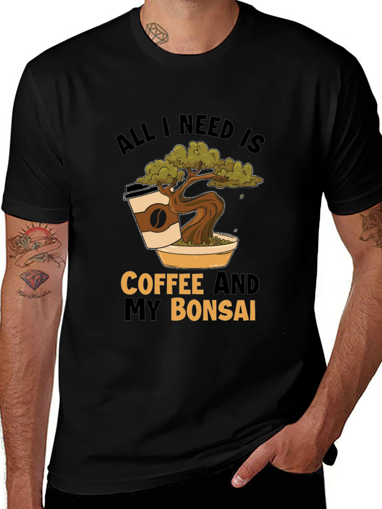 Variant 29 of Coffee and Bonsai T-Shirt - Unique Graphic Tee