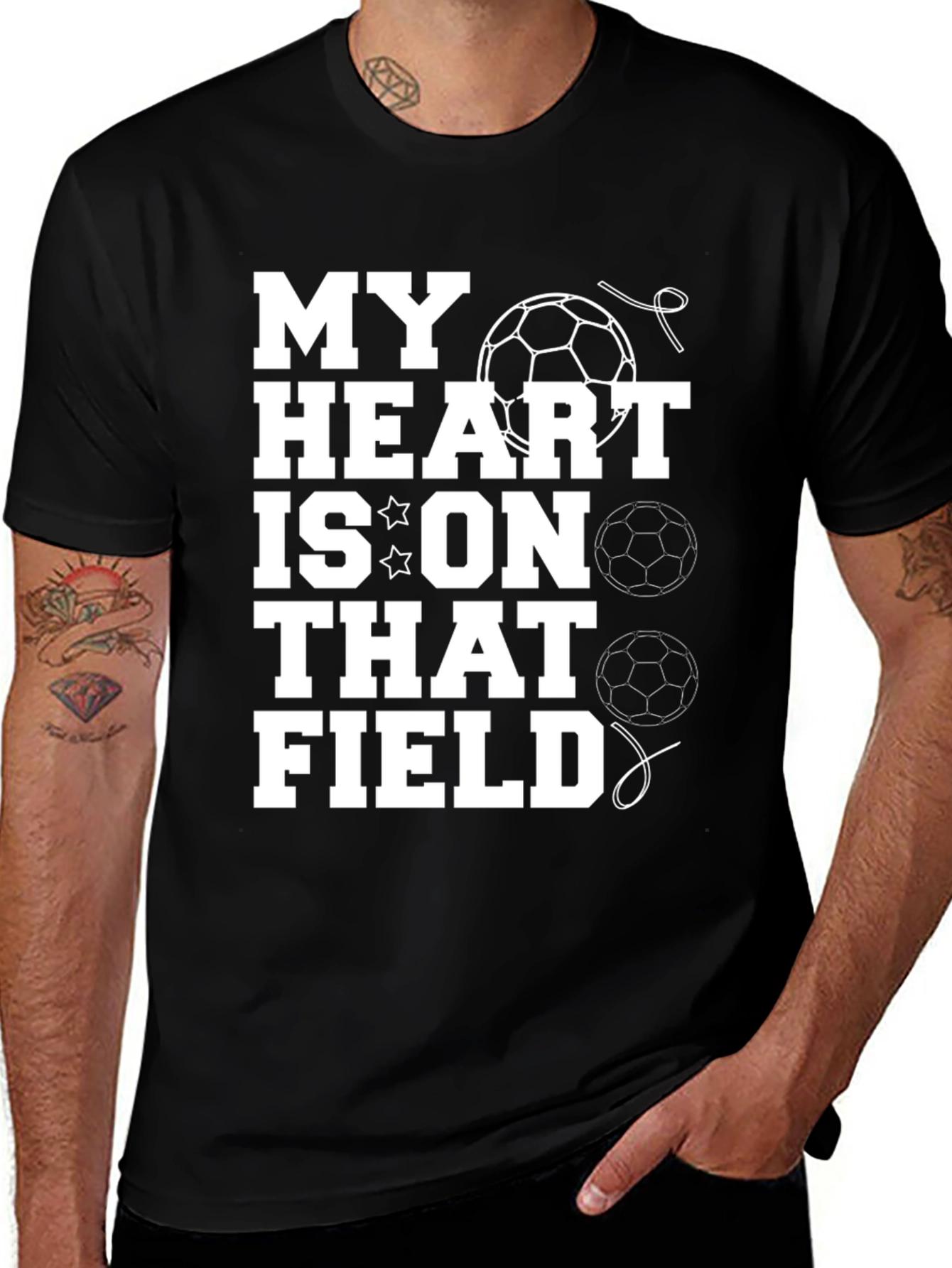 Variant 12 of My Heart is on That Field Soccer T-Shirt