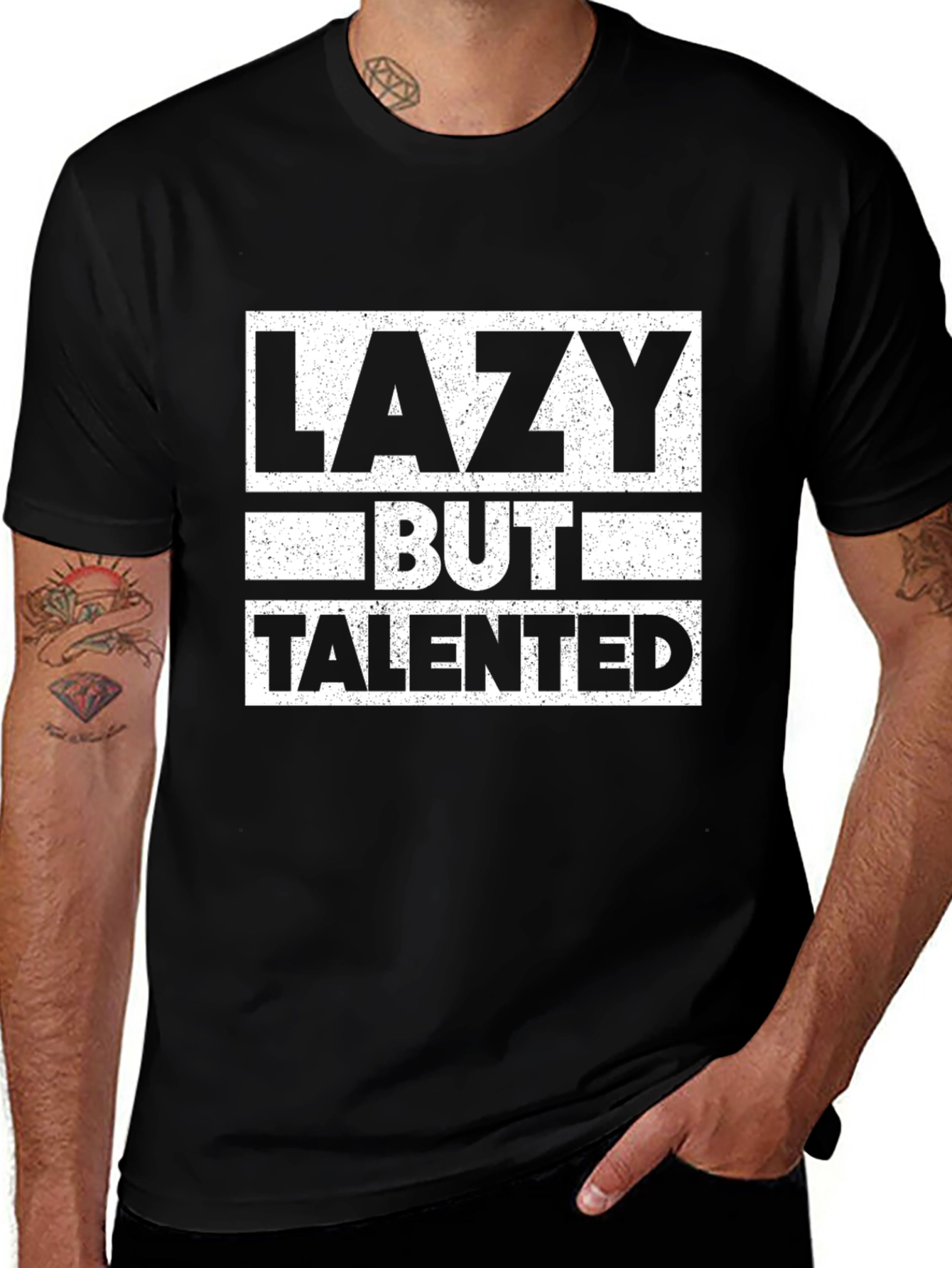 Variant 30 of Lazy But Talented Graphic T-Shirt