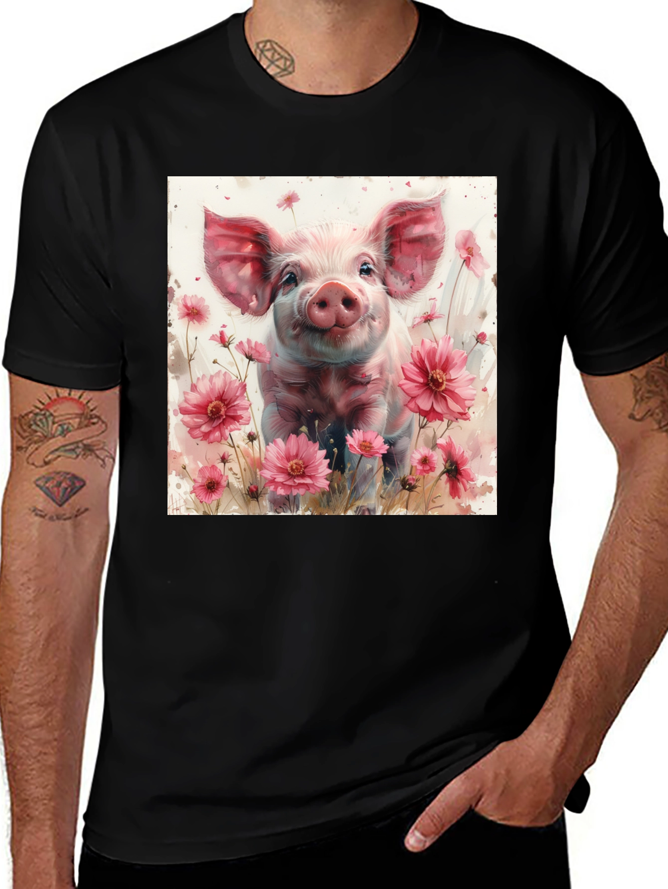 Variant 4 of Piglet Floral T-Shirt