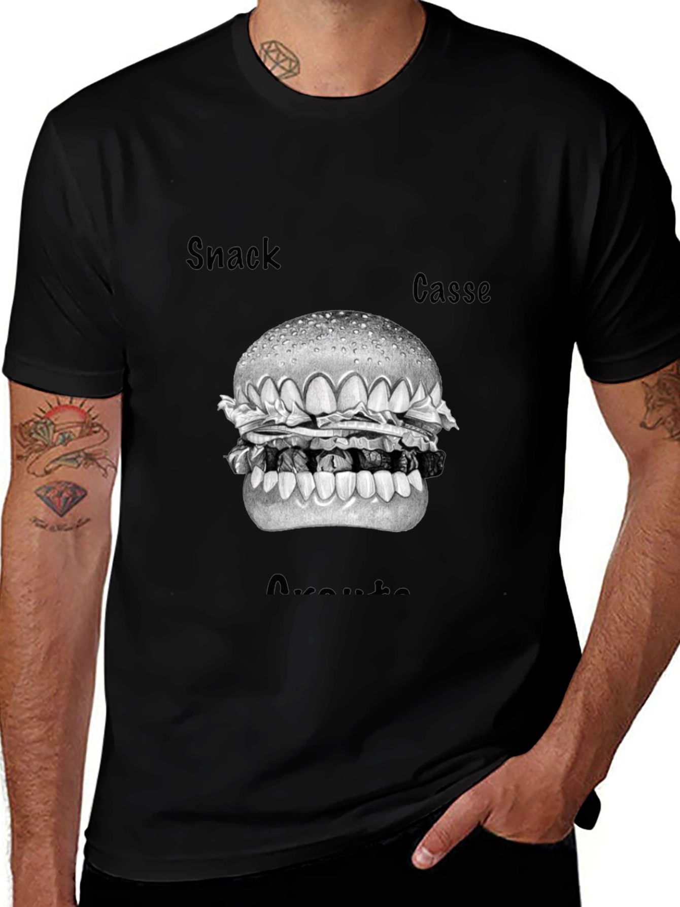 Variant 2 of Snack Casse Dents Funny Graphic T-Shirt