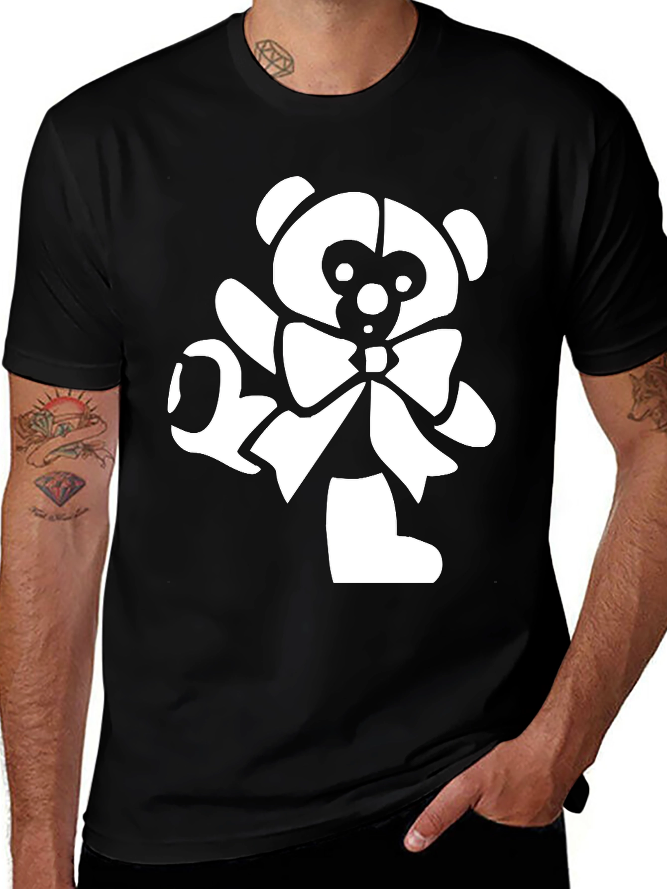 Variant 13 of Teddy Bear Bow T-Shirt - Stylish & Unique Design