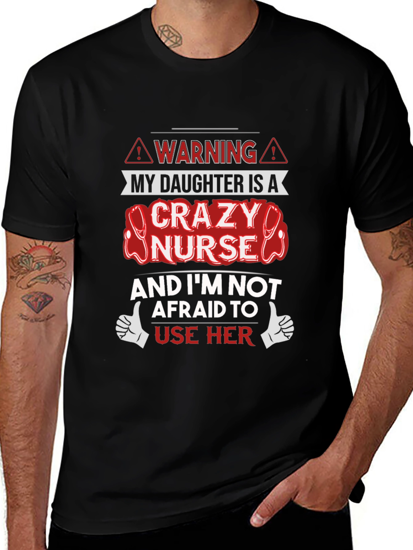 Variant 24 of Crazy Nurse Daughter Novelty T-Shirt