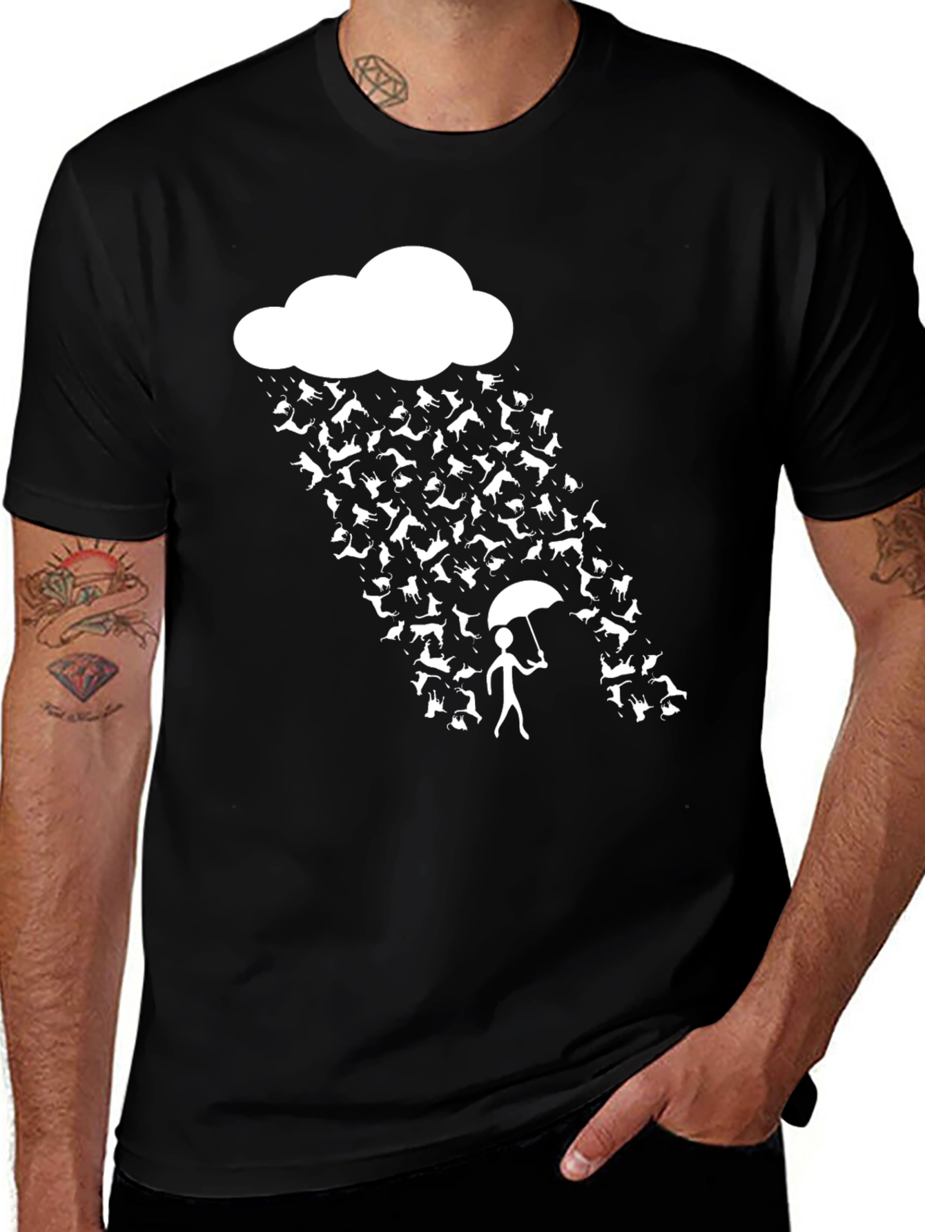 Variant 3 of Raining Cats and Dogs Graphic T-Shirt