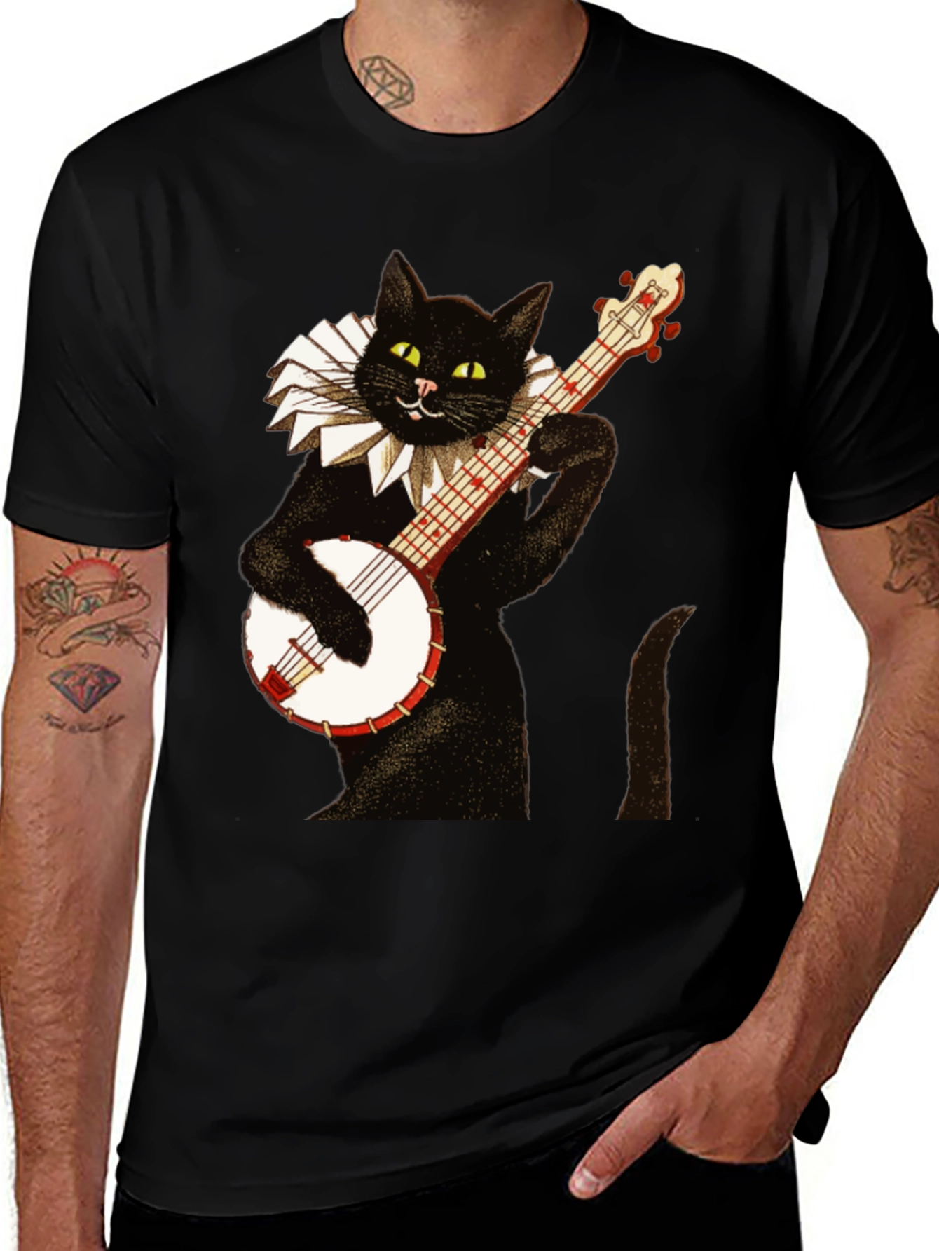 Variant 9 of Banjo Cat T-Shirt - Playful Graphic Tee